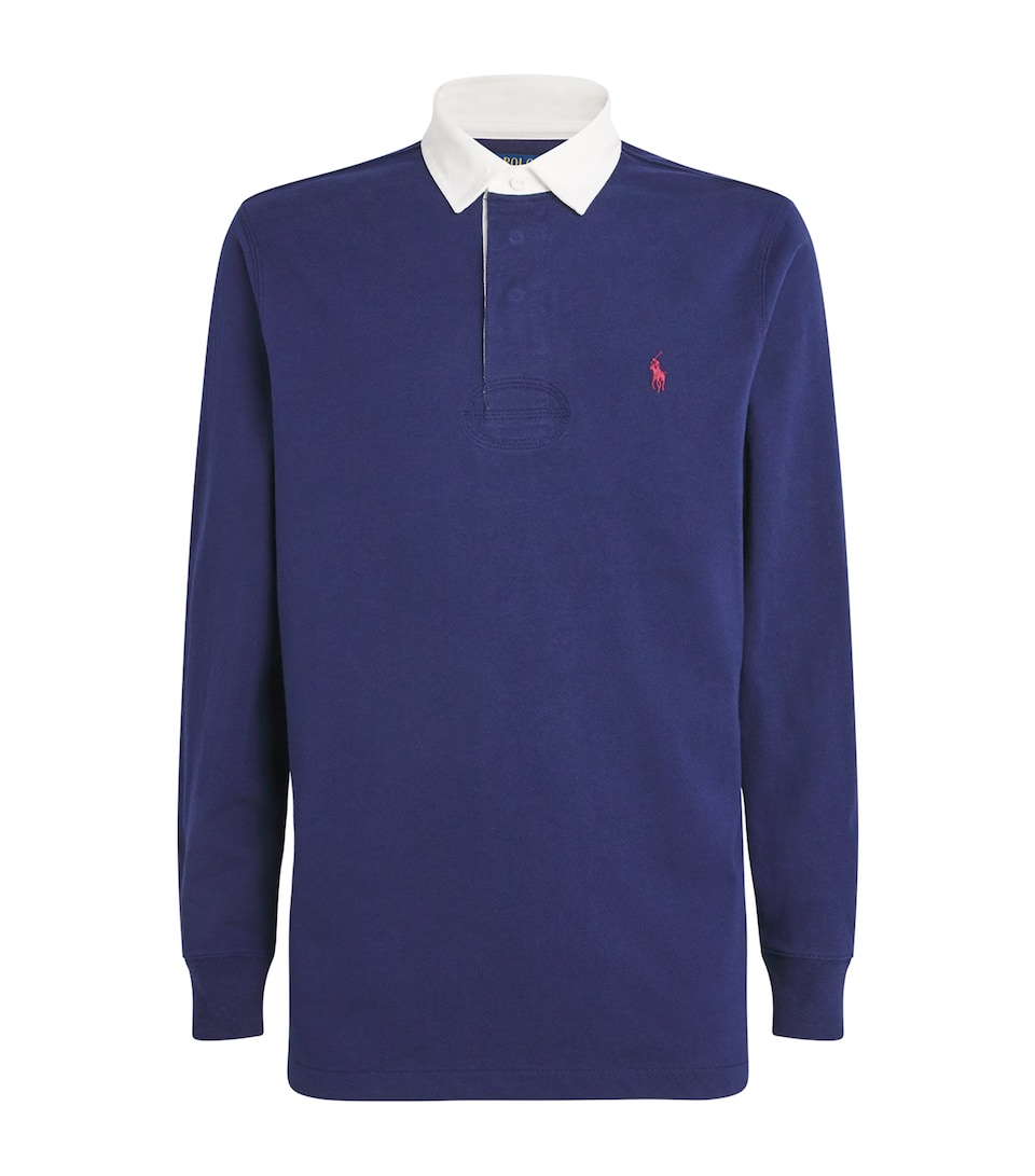 Polo Ralph Lauren Mens Cotton The Iconic Rugby Shirt Newport Navy