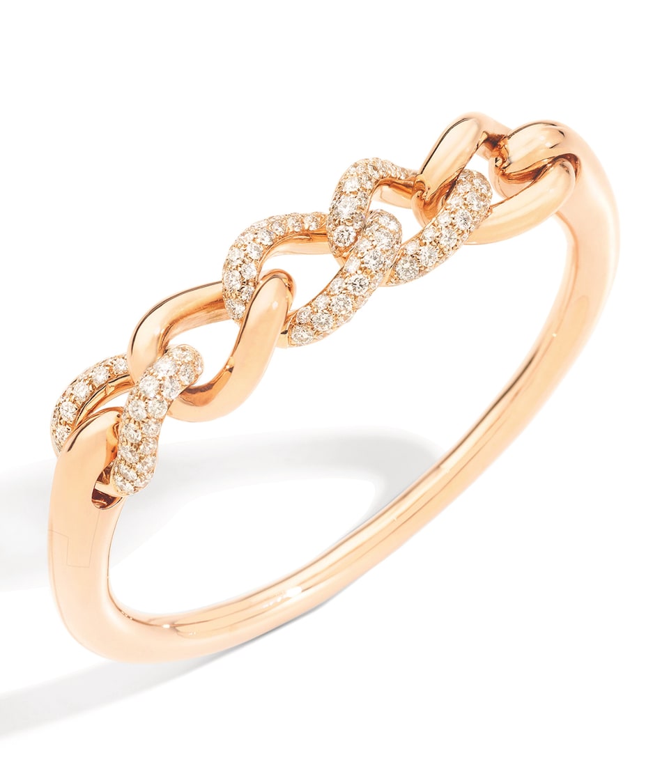 Rose Gold and Diamond Catene Bangle (Size M)