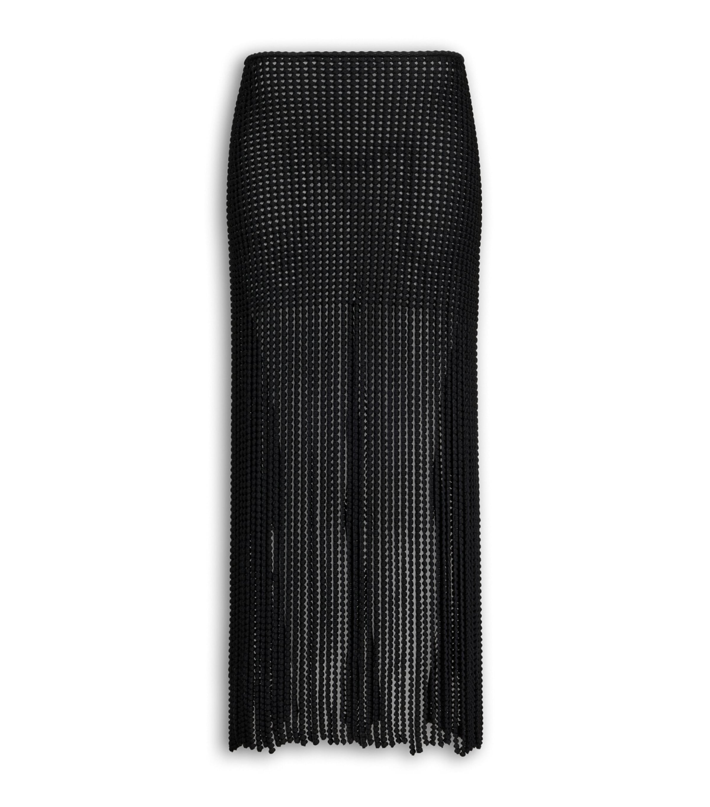 Alaïa Womens Semi-Sheer Maxi Skirt Noir Alaia