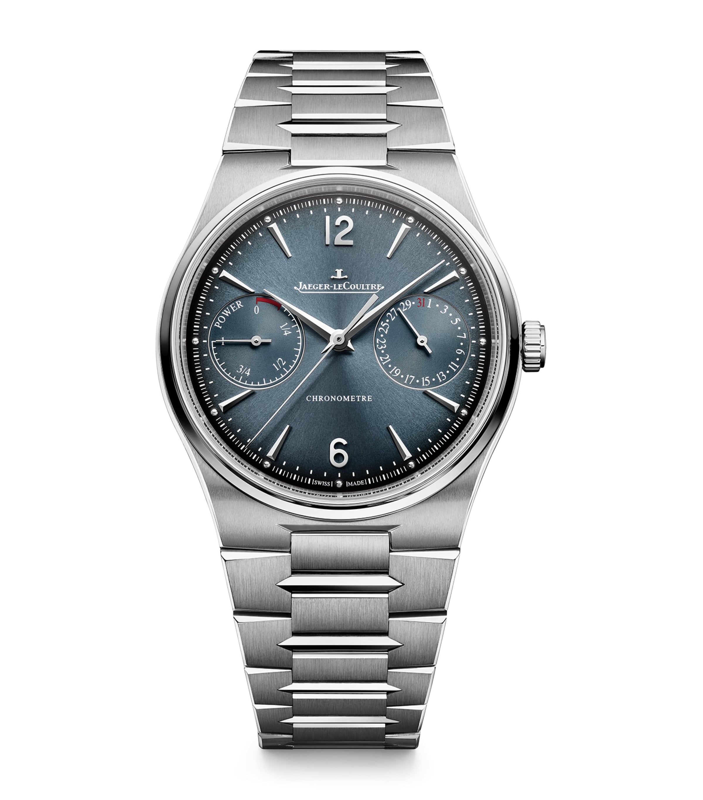Jaeger-LeCoultre Stainless Steel Master Control Chronometre Date Power Reserve Watch 39mm Stainless Steel
