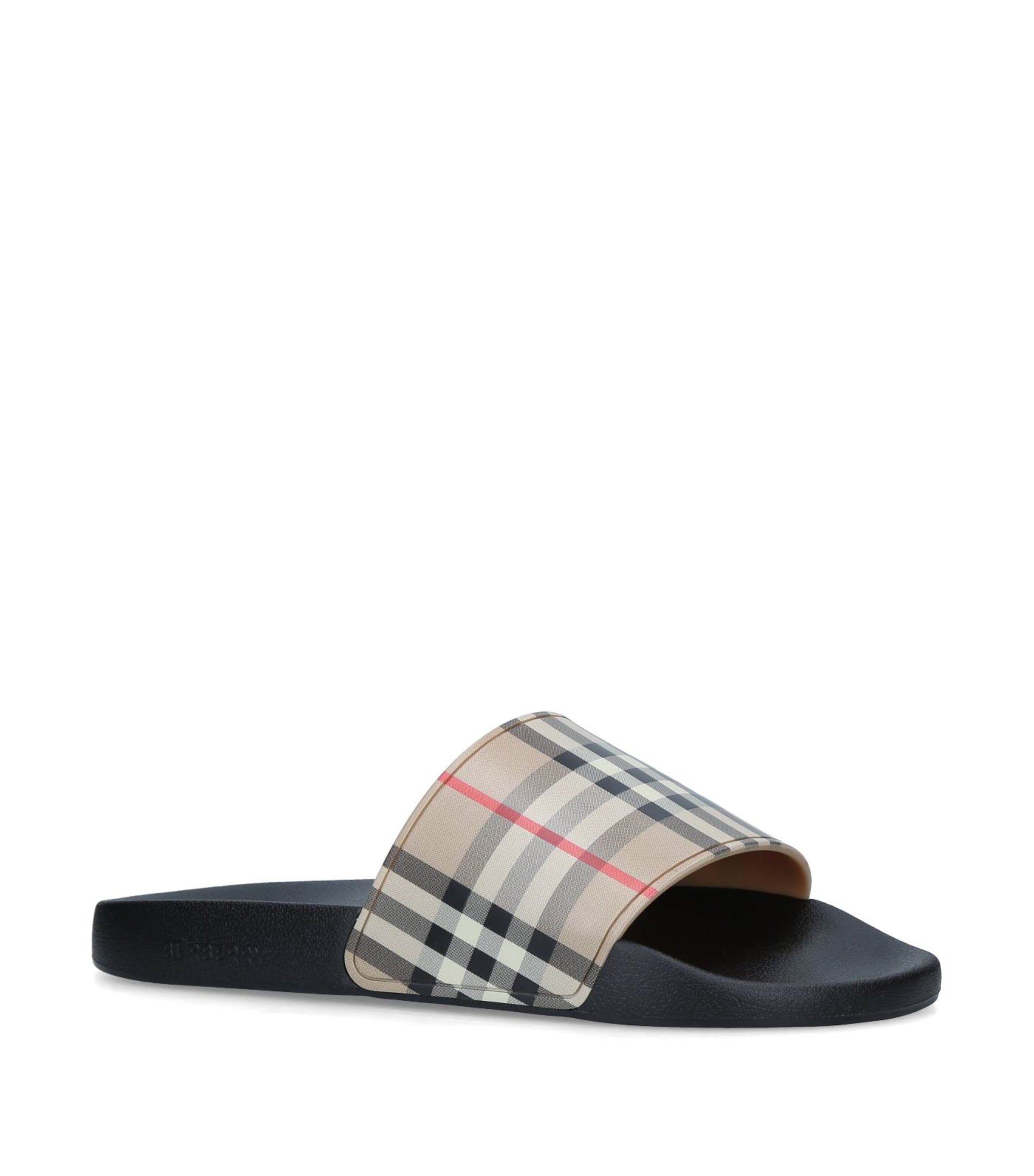 Burberry Check Slides | Harrods US
