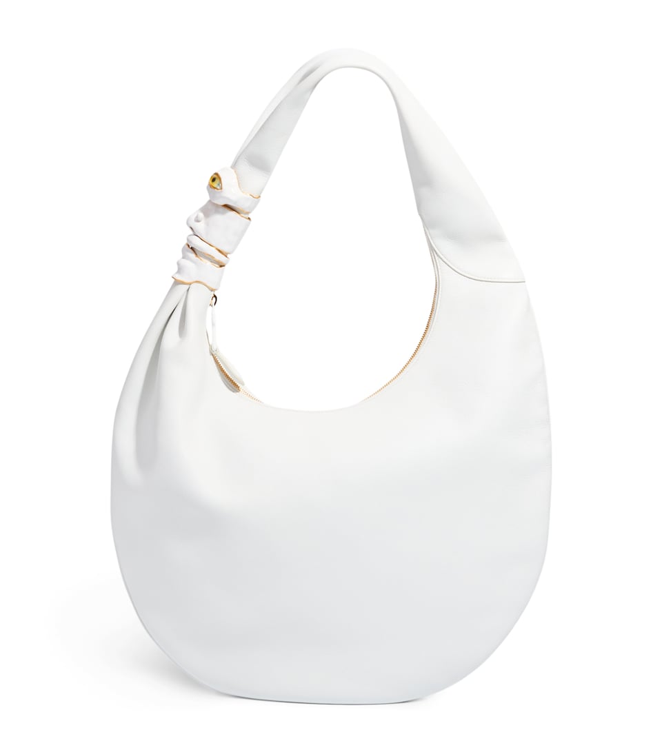 Schiaparelli Calfskin Soufflé Shoulder Bag White