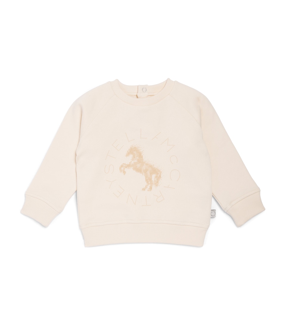 Stella McCartney Kids Horse Print Sweatshirt (3-36 Months) Mother Of Pearl