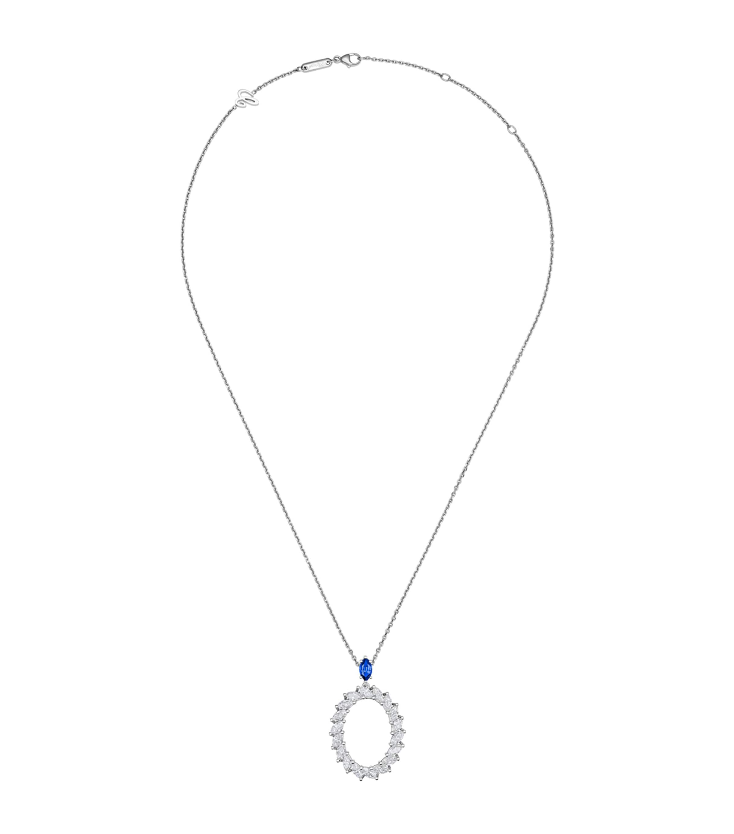 Chopard White Gold, Diamond and Sapphire L'Heure du Diamant Pendant Necklace White Gold