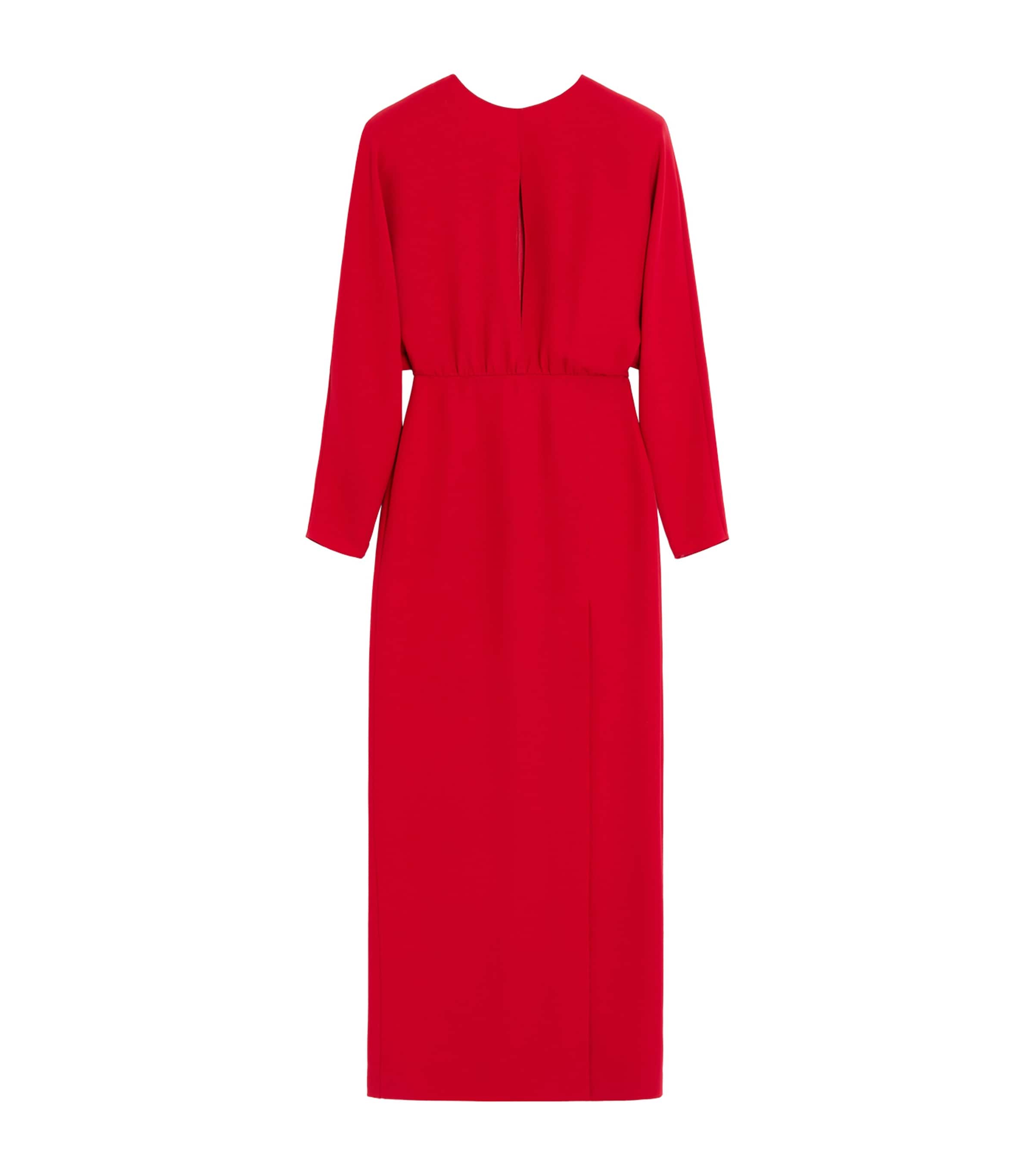 Silk Slit Midi Dress