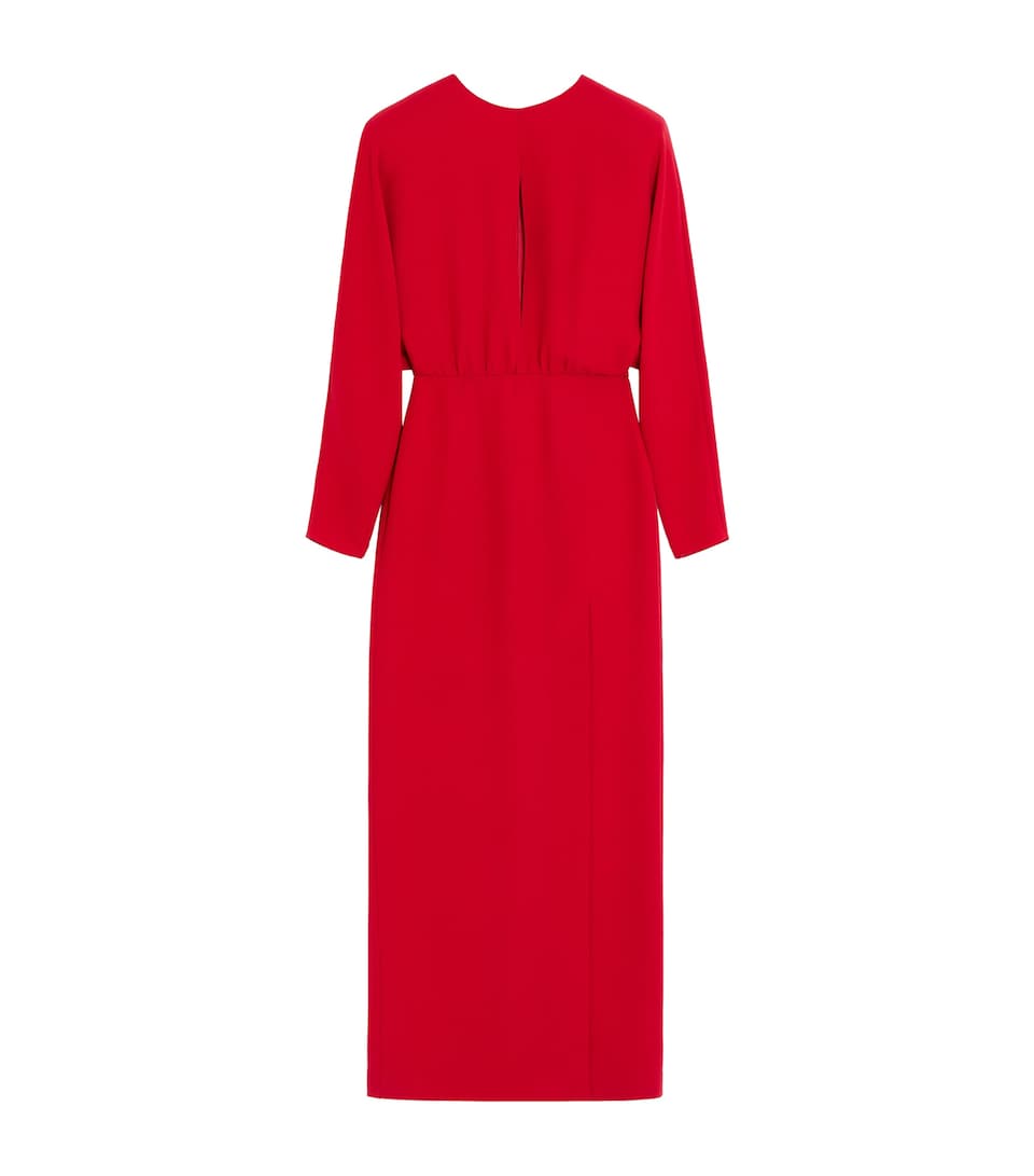 Silk Slit Midi Dress