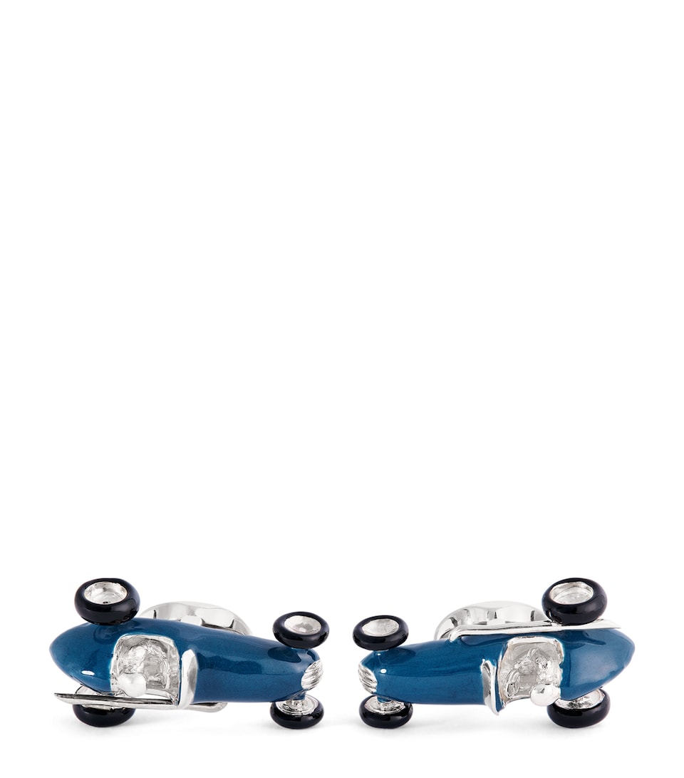 Sterling Silver Racing Car Cufflinks