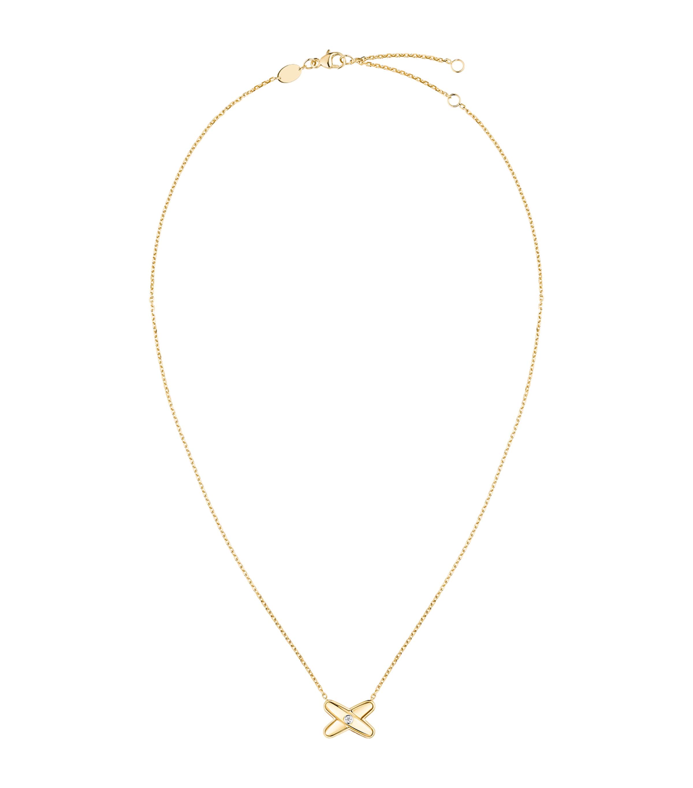 Yellow Gold and Diamond Jeux de Liens Pendant Necklace