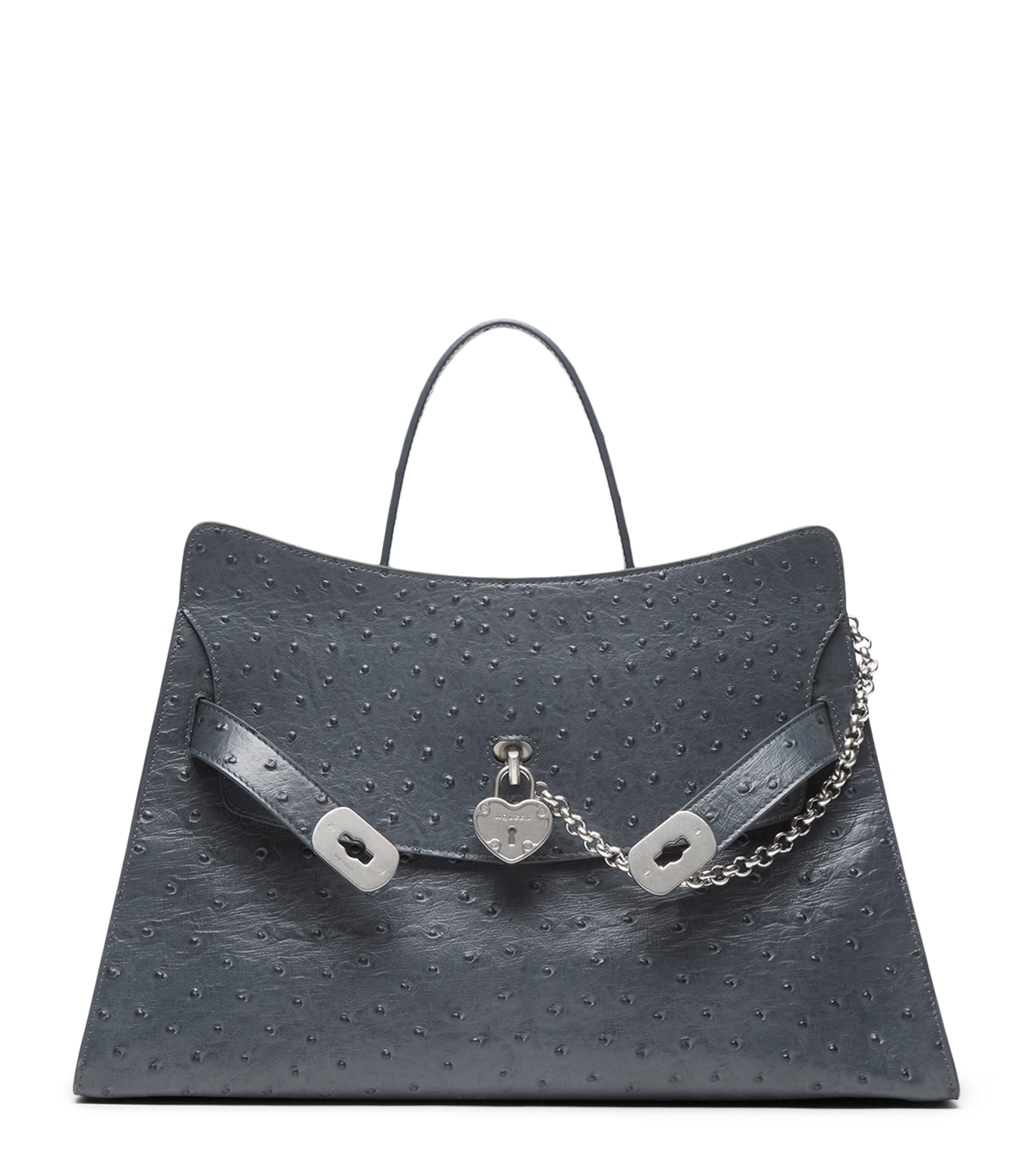 McQueen Calfskin Locke Top-Handle Bag