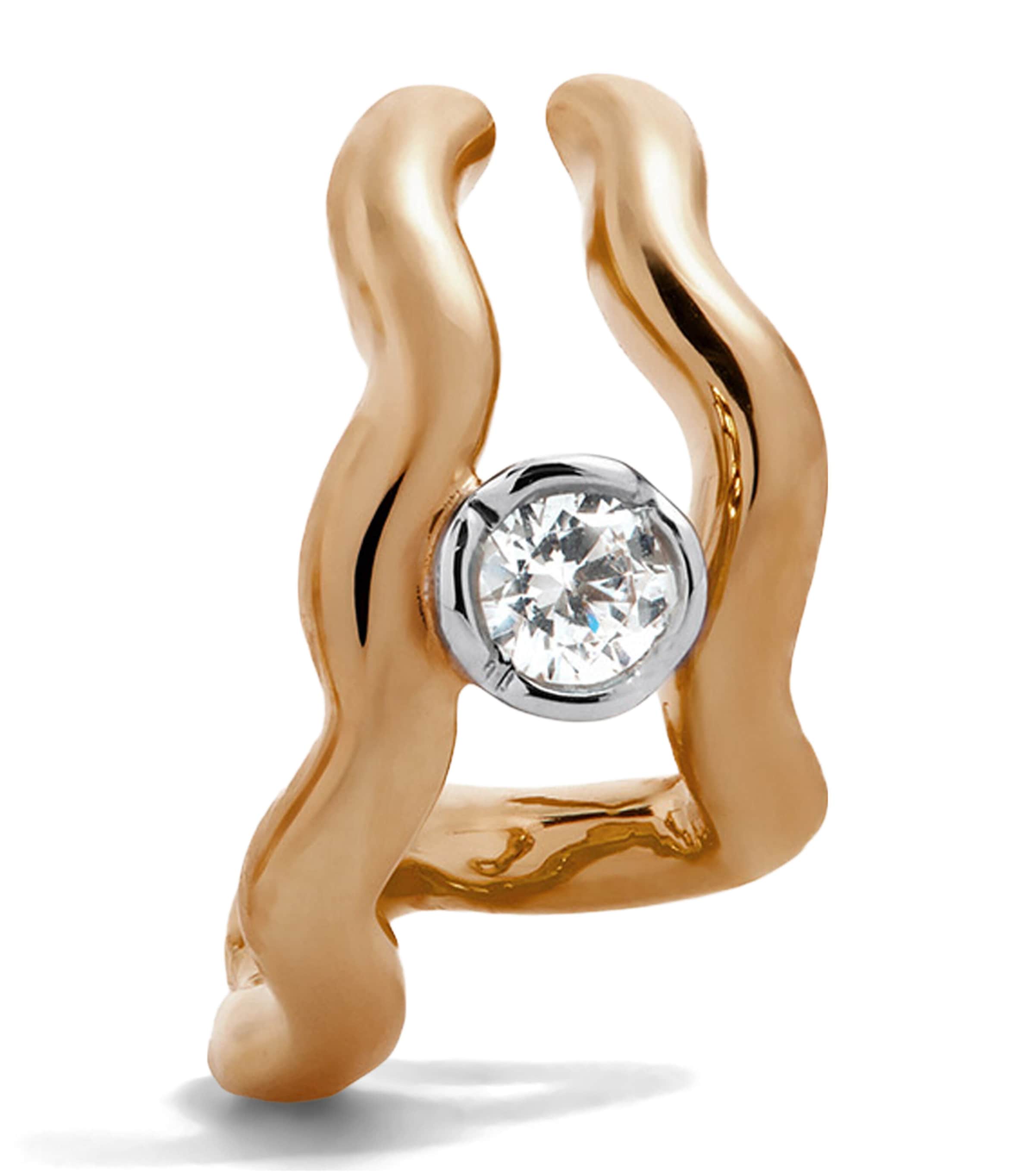 Annoushka Yellow Gold and Diamond Mythology Evil Eye Earring Drops