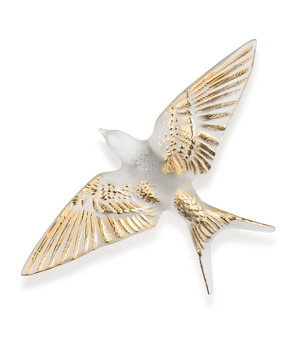 Lalique Crystal Hirondelles Wall Ornament Incolore