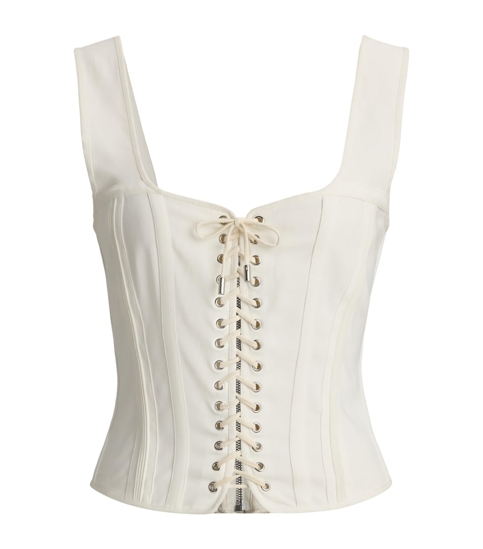 Cotton-Blend Kat Corset Top