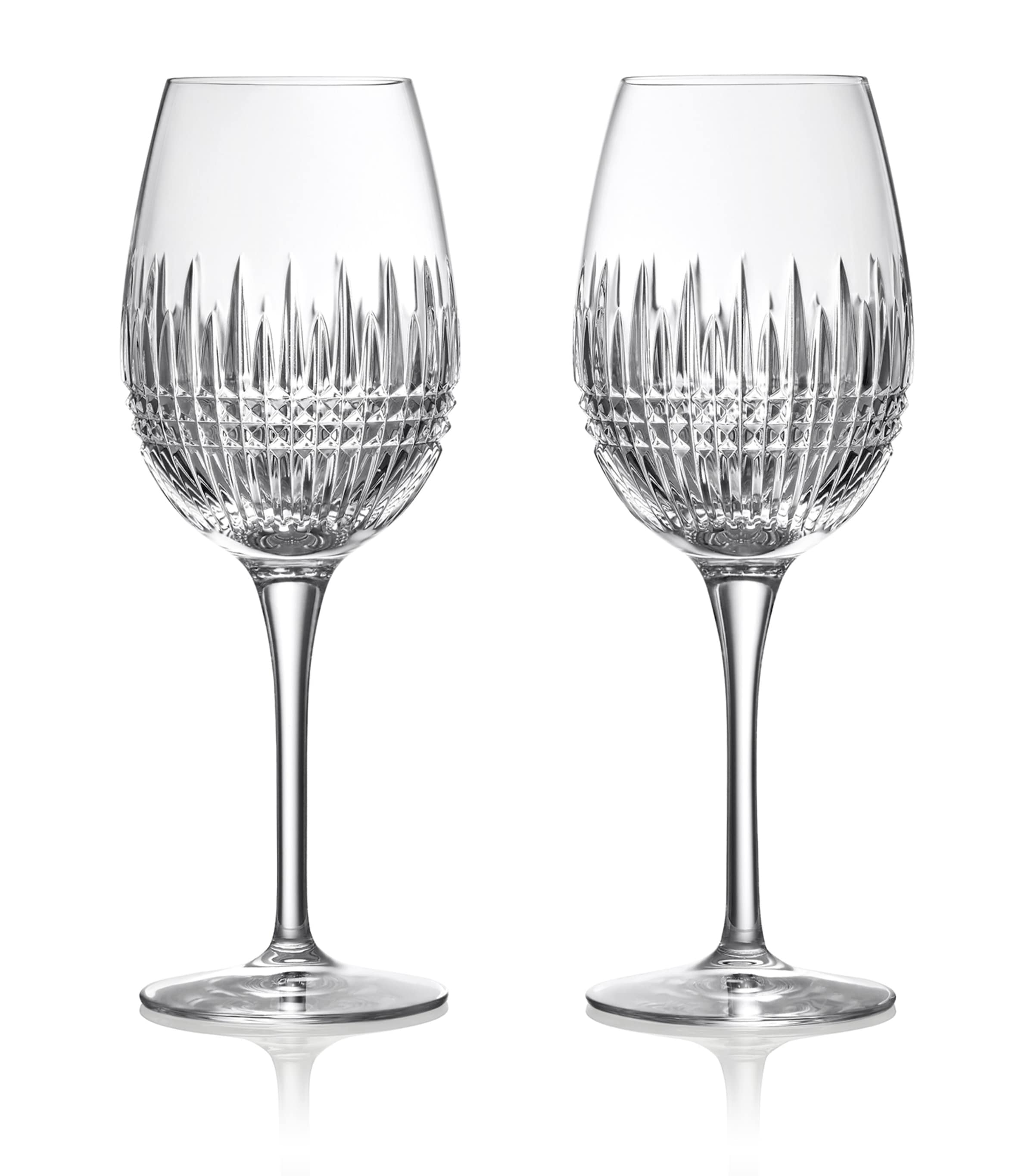 Waterford Crystal Lismore Diamond Essence Goblet Glasses (Set of 2) Clear