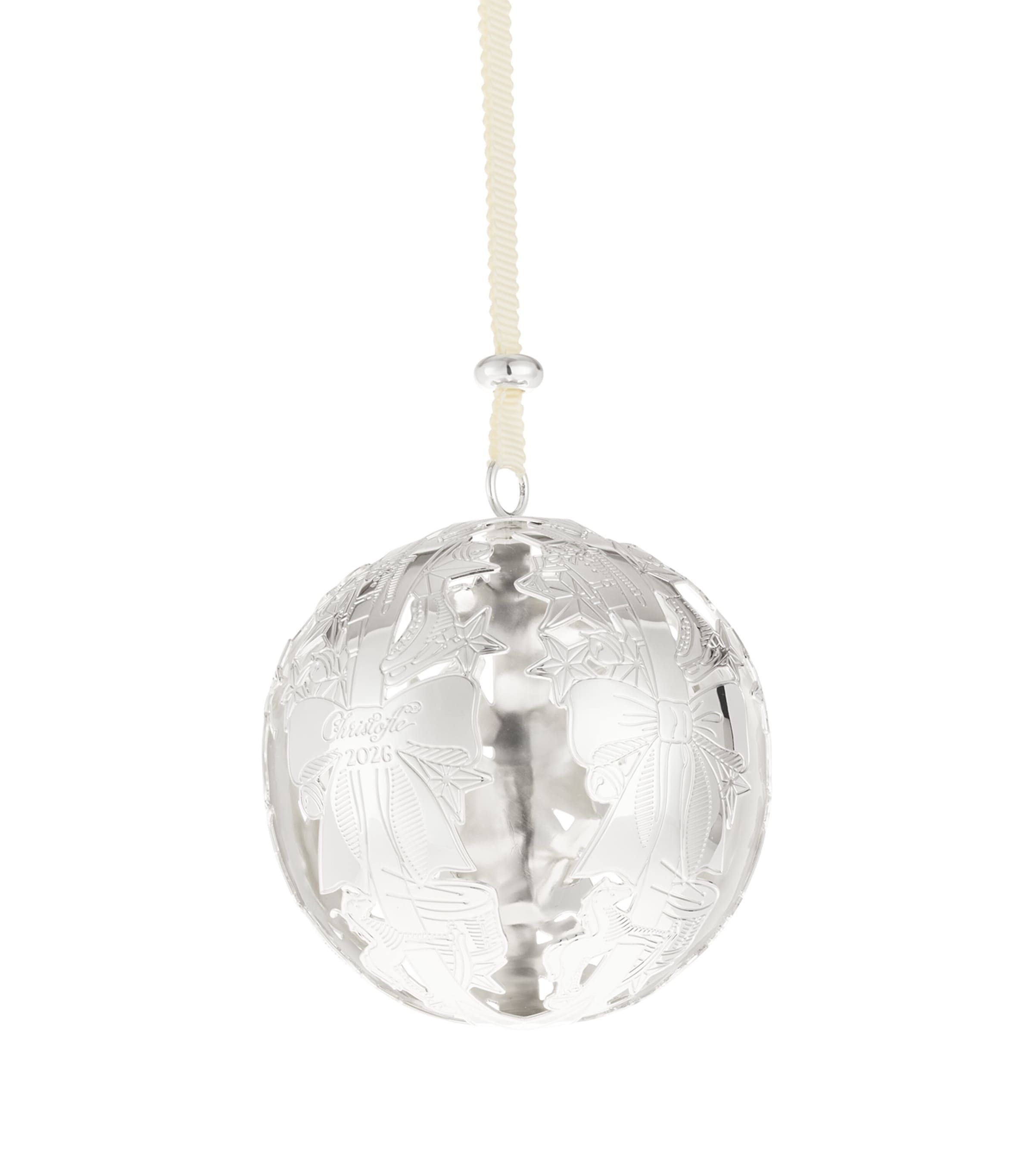 Christofle Silver-Plated Sous le Sapin 2026 Bauble Silver