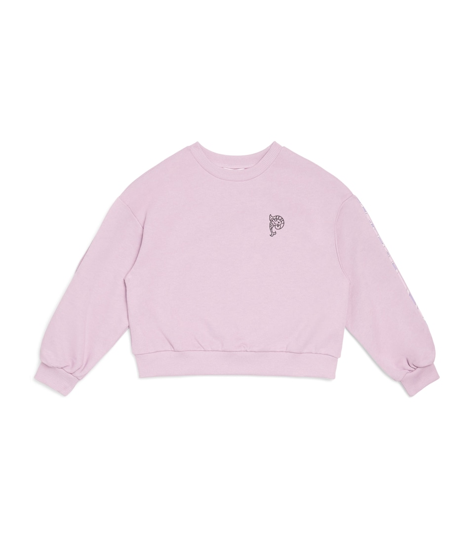 PUCCI Junior Cotton Labirinto-Trim Sweatshirt (4-14 Years) Malva