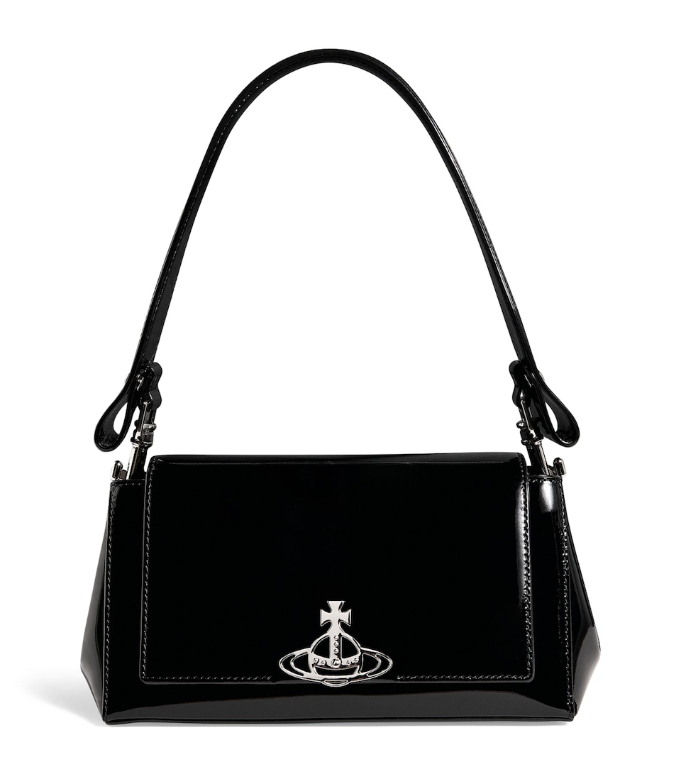 Medium Patent Leather Hazel Top-Handle Bag