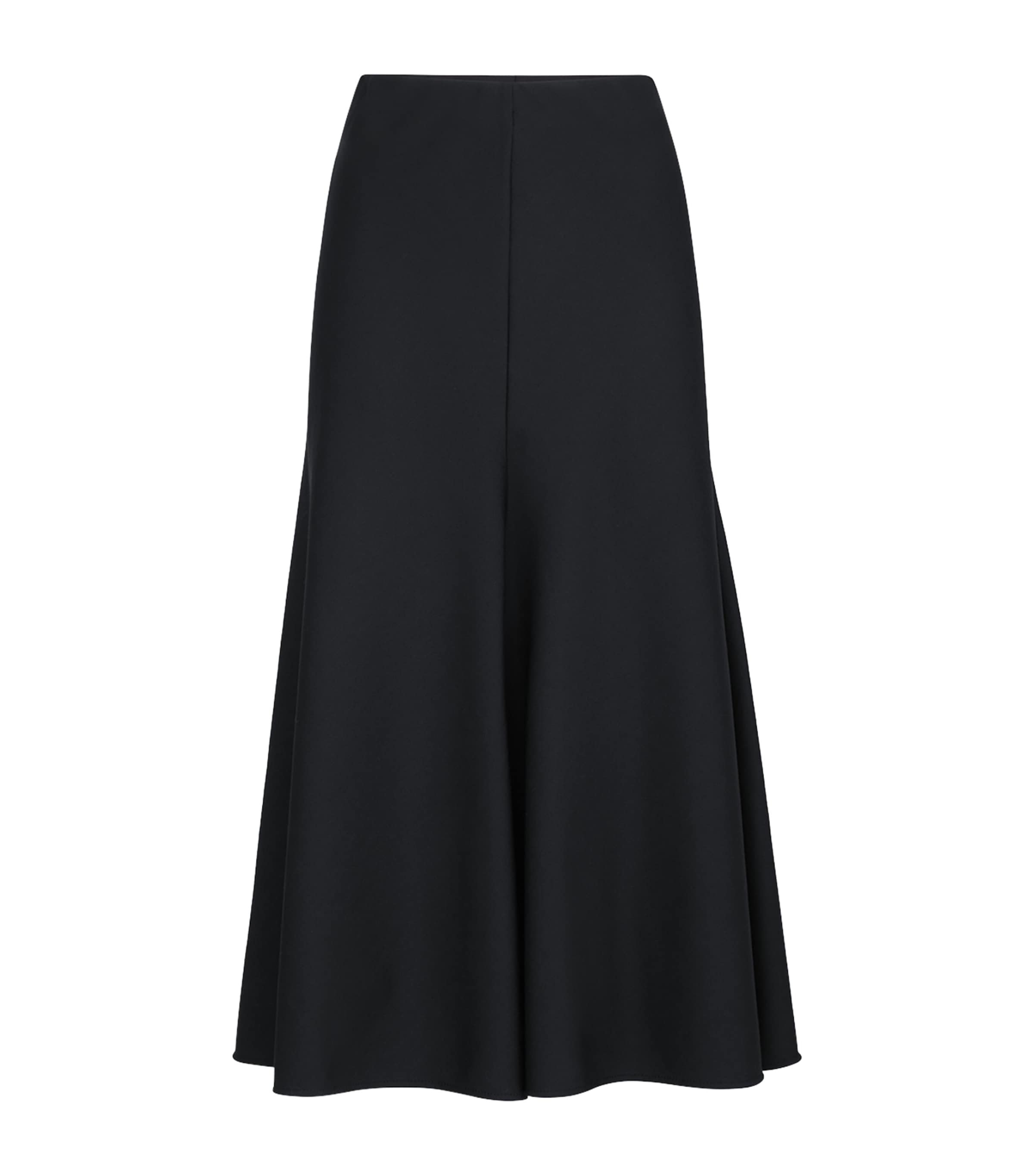 Brunello Cucinelli Womens Virgin Wool-Blend Midi Skirt