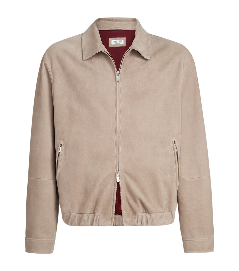 Suede Two-Way Zip Jacket