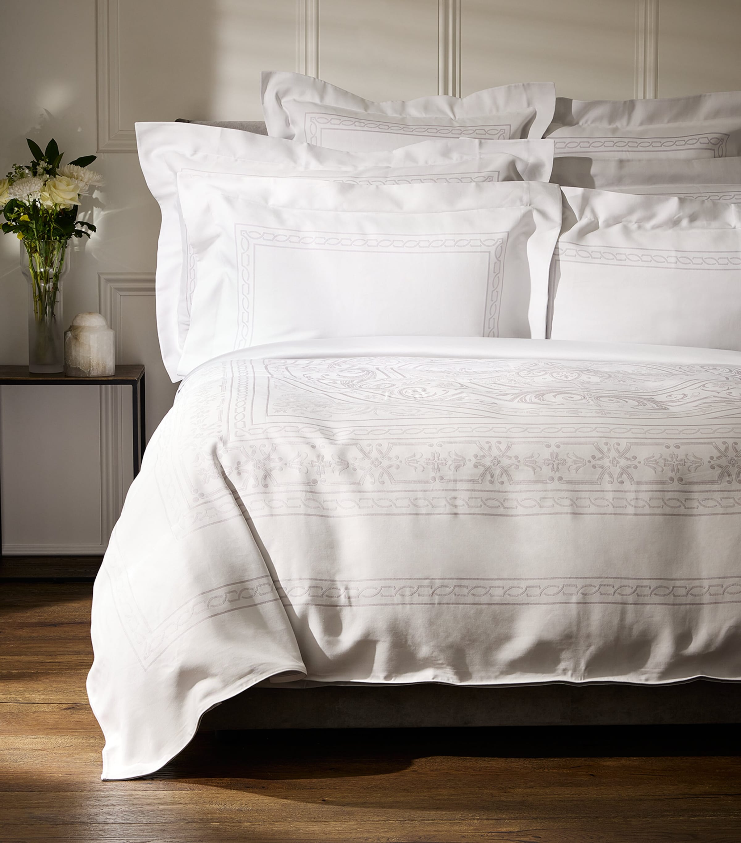 Celso De Lemos Versailles King Pillowcase (50cm x 90cm) Perle