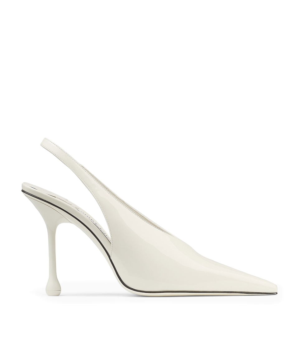 Jimmy Choo Isa 95 Leather Slingback Pumps Latte