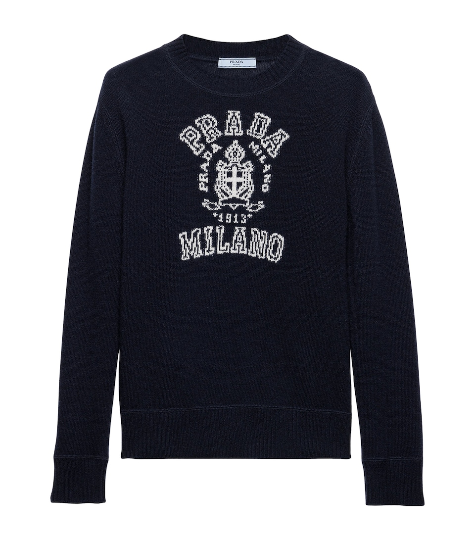 Wool-Cashmere Logo Sweater