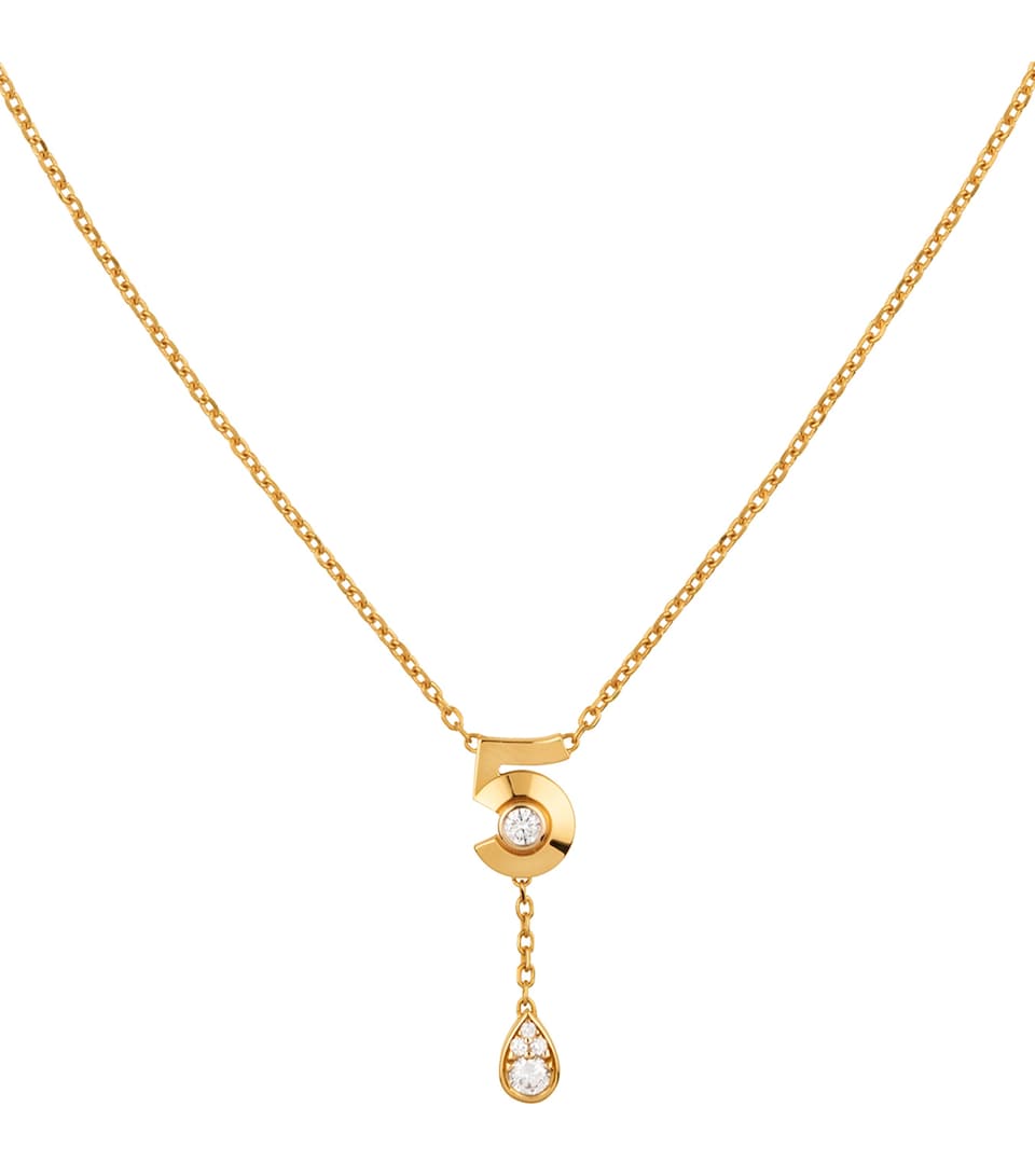 Yellow Gold and Diamond Extrait de N°5 Necklace