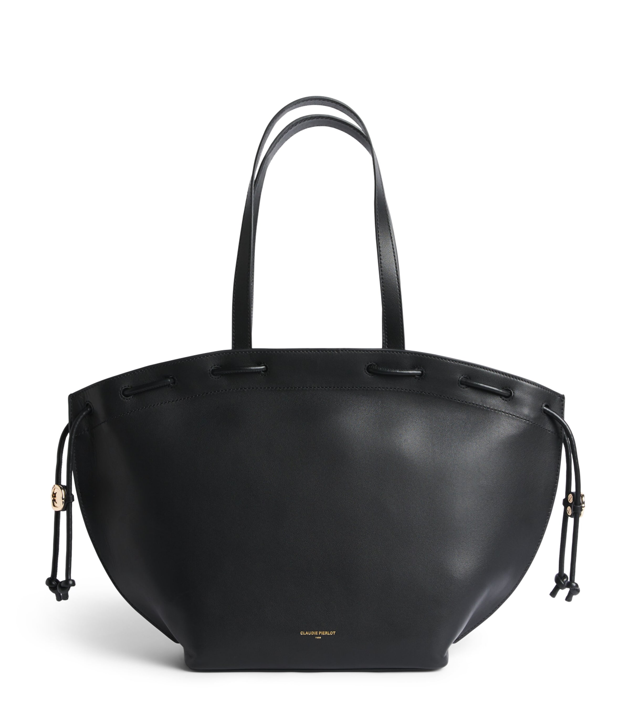 Claudie Pierlot Leather Alban Tote Bag Black