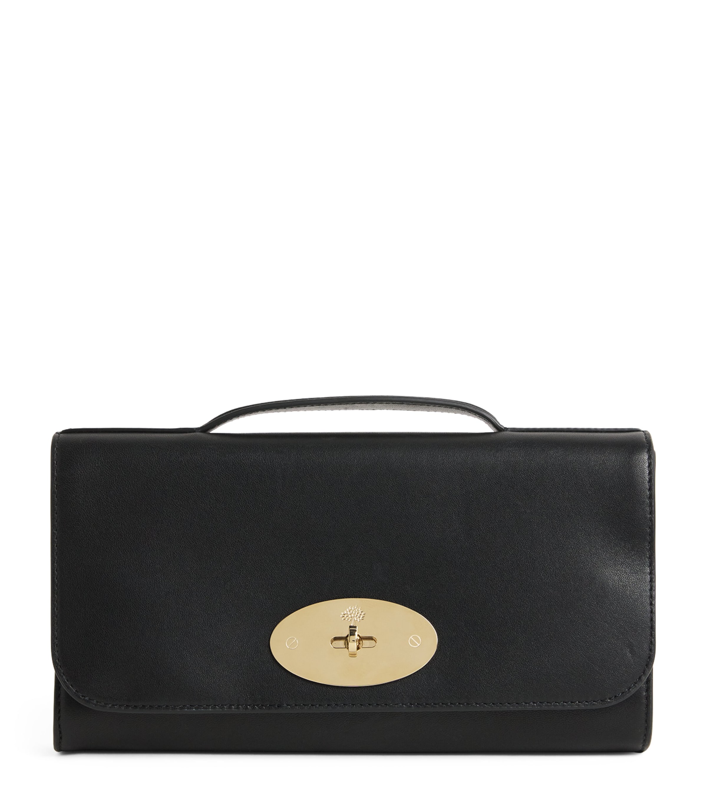 Mulberry Leather Lily Clutch Bag Black