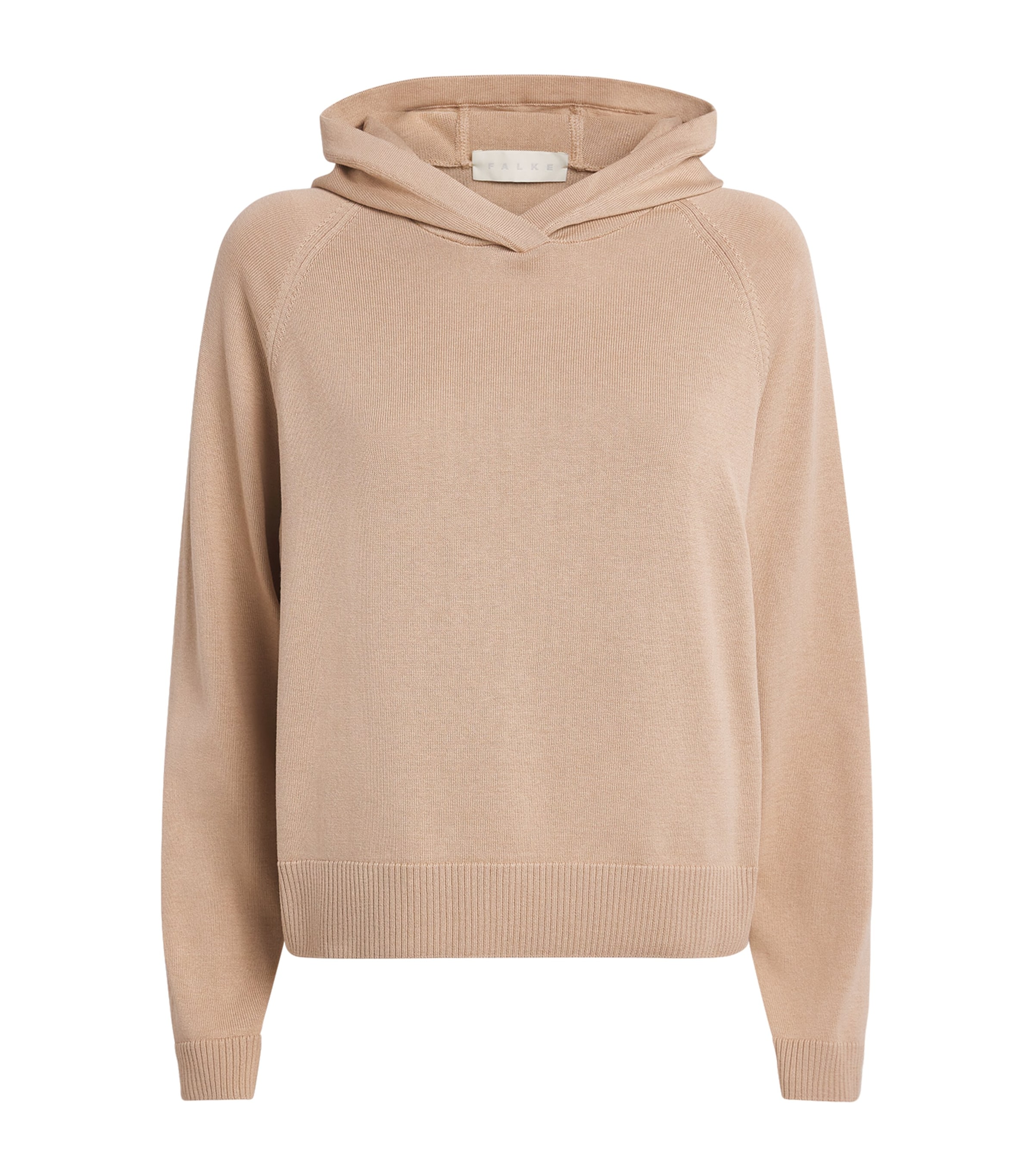 Falke Womens Silk-Cotton Hoodie Camel