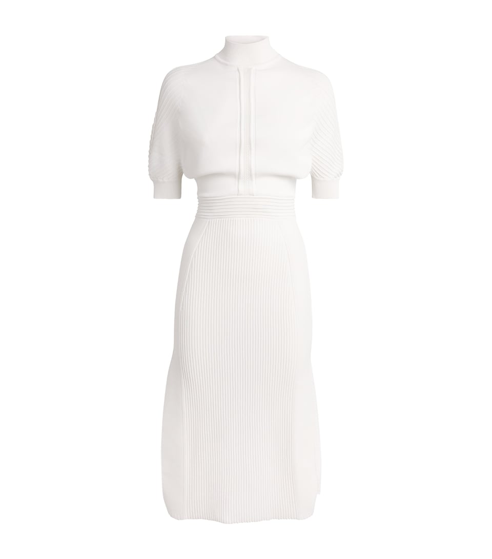Edeline Lee Womens Knitted Emmeline Midi Dress Ivory