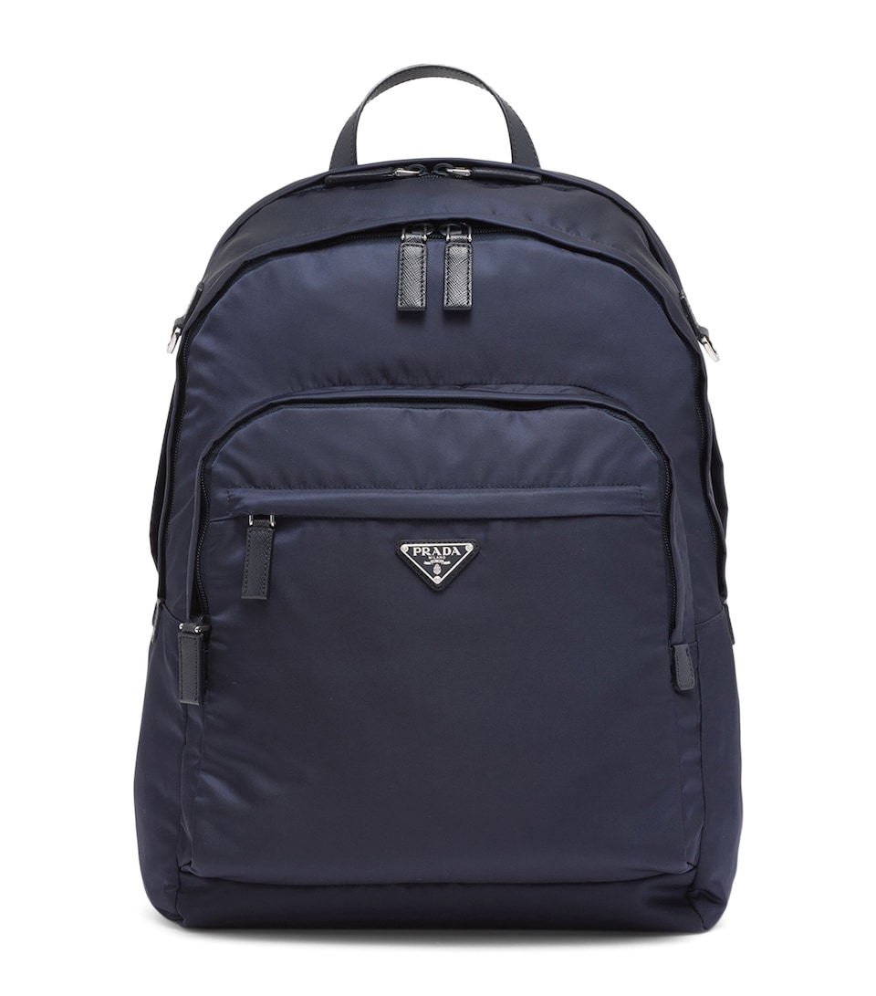Re-Nylon and Saffiano Leather Backpack