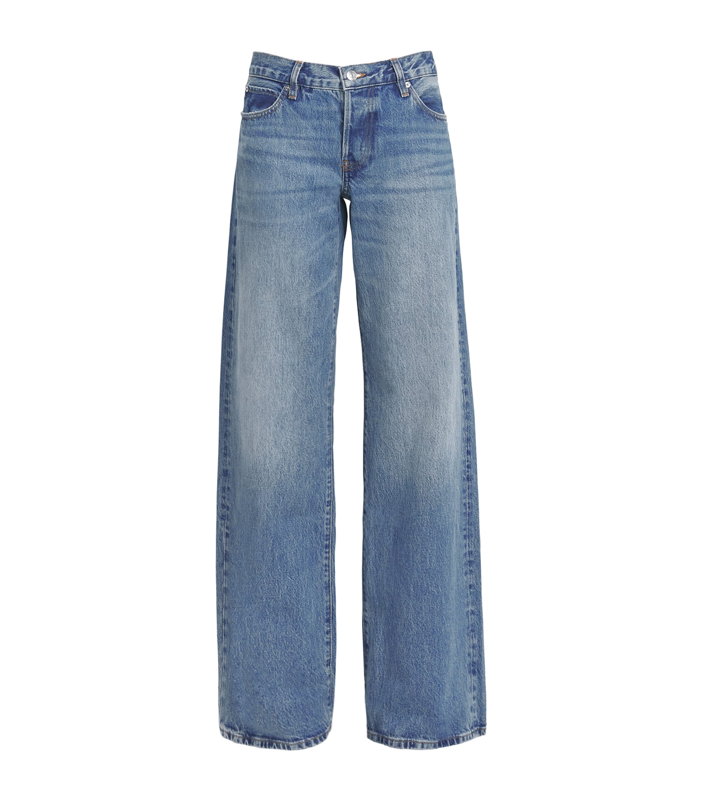 FRAME Womens The Gray Wide Leg Jeans Rapture