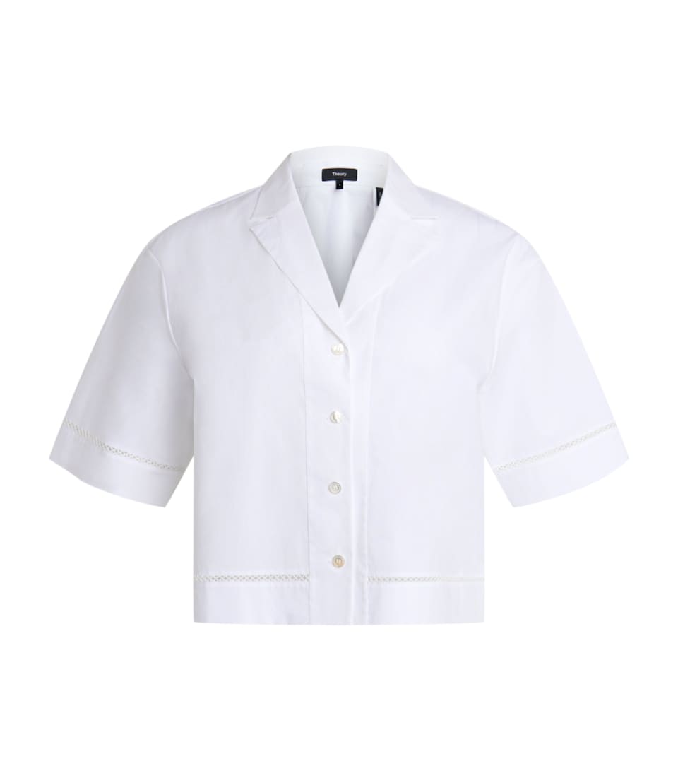 Lace-Trim Boxy Shirt