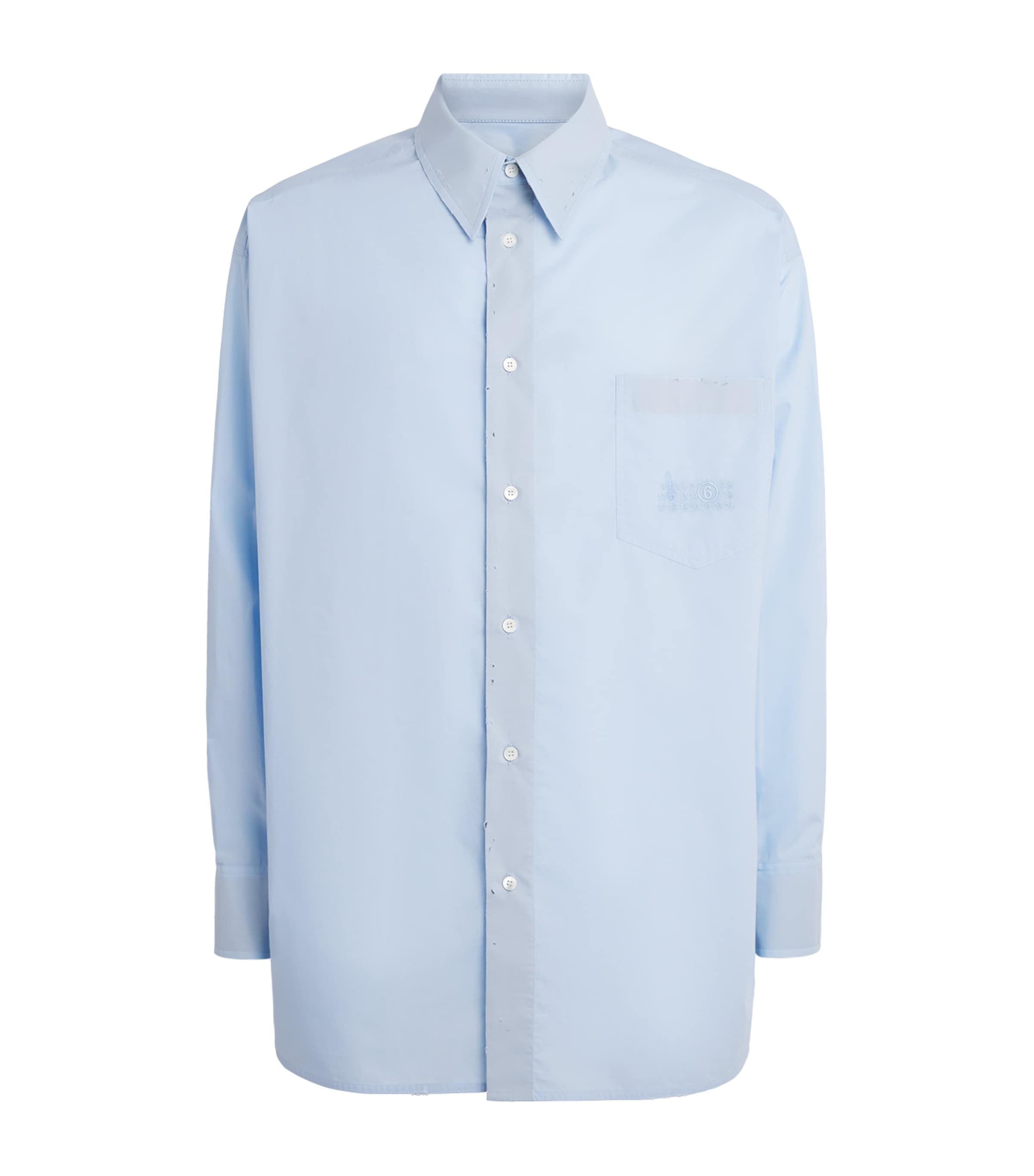 MM6 Maison Margiela Mens Cotton Shirt Light Blue
