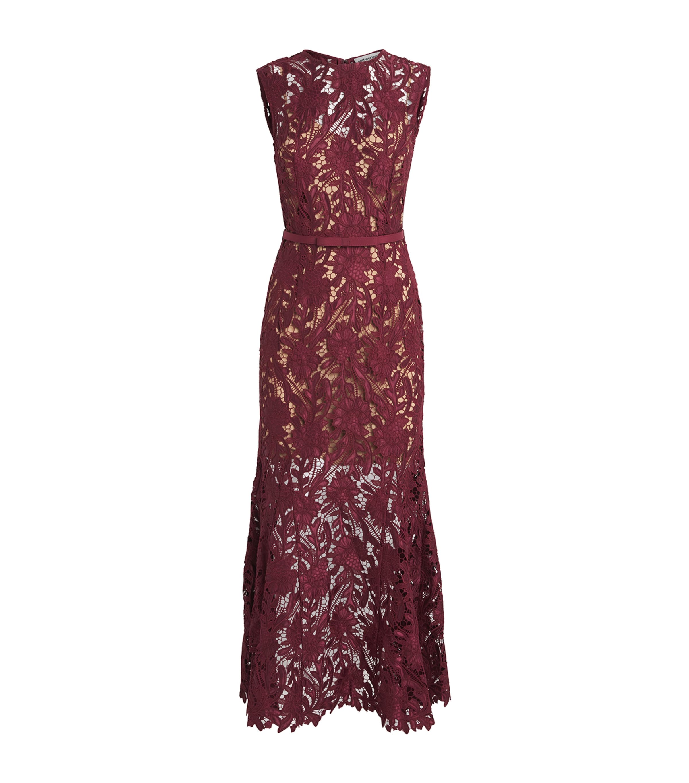 Guipure Lace Midi Dress