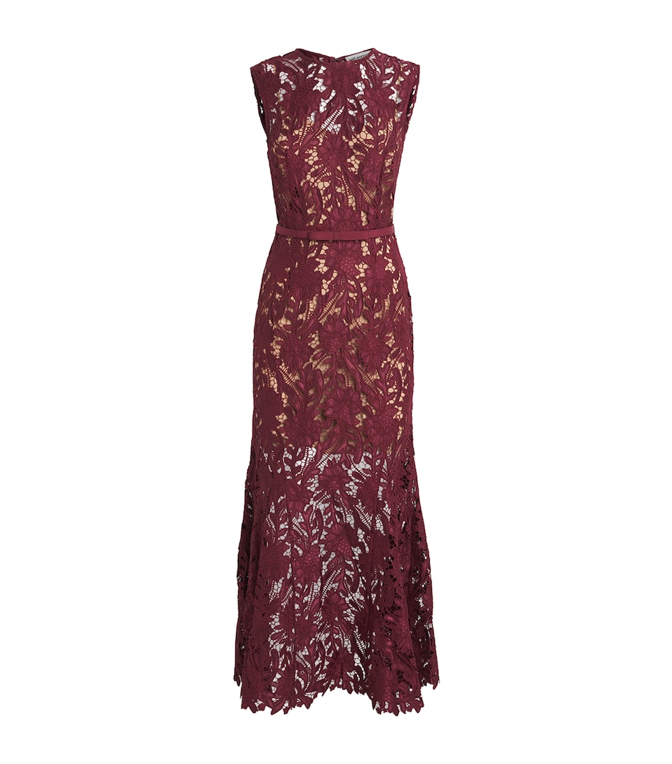Guipure Lace Midi Dress