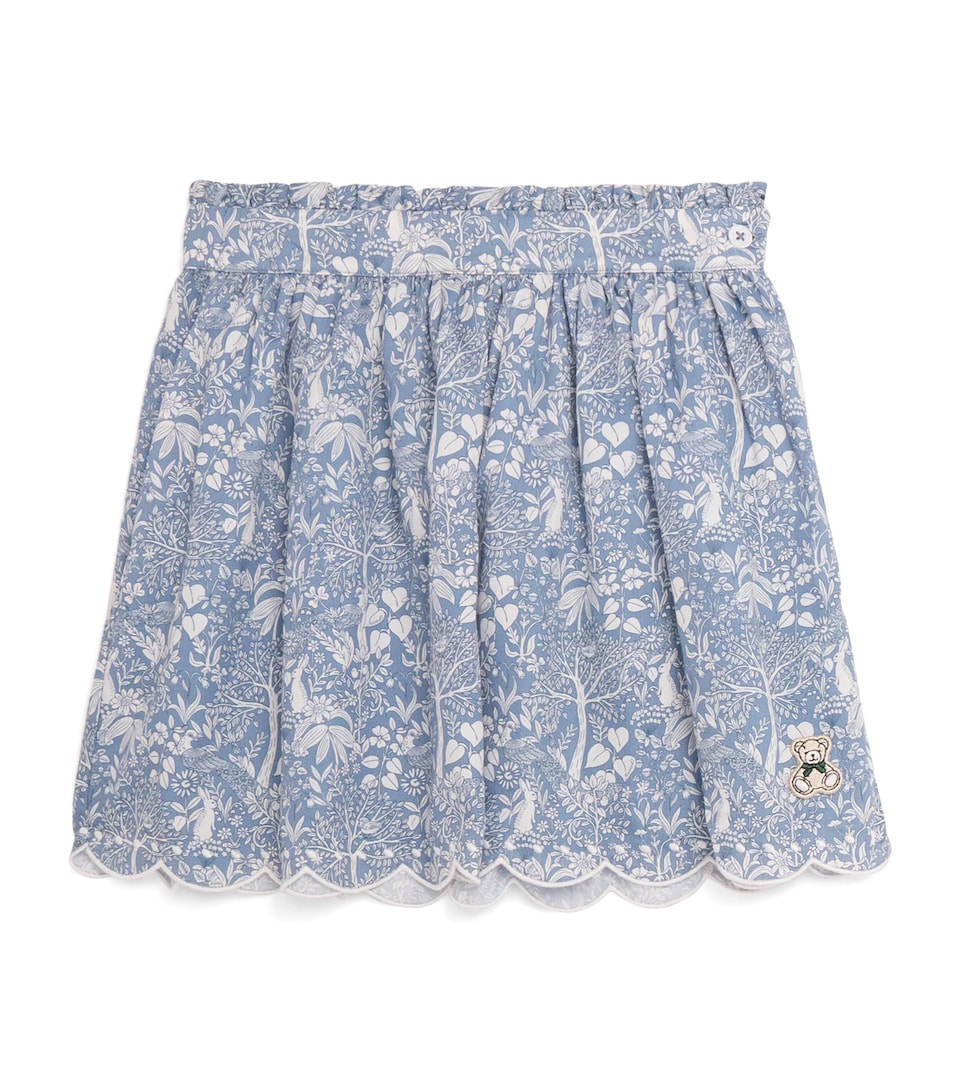 Harrods Cotton Woodland Skirt (2-8 Years) Blue