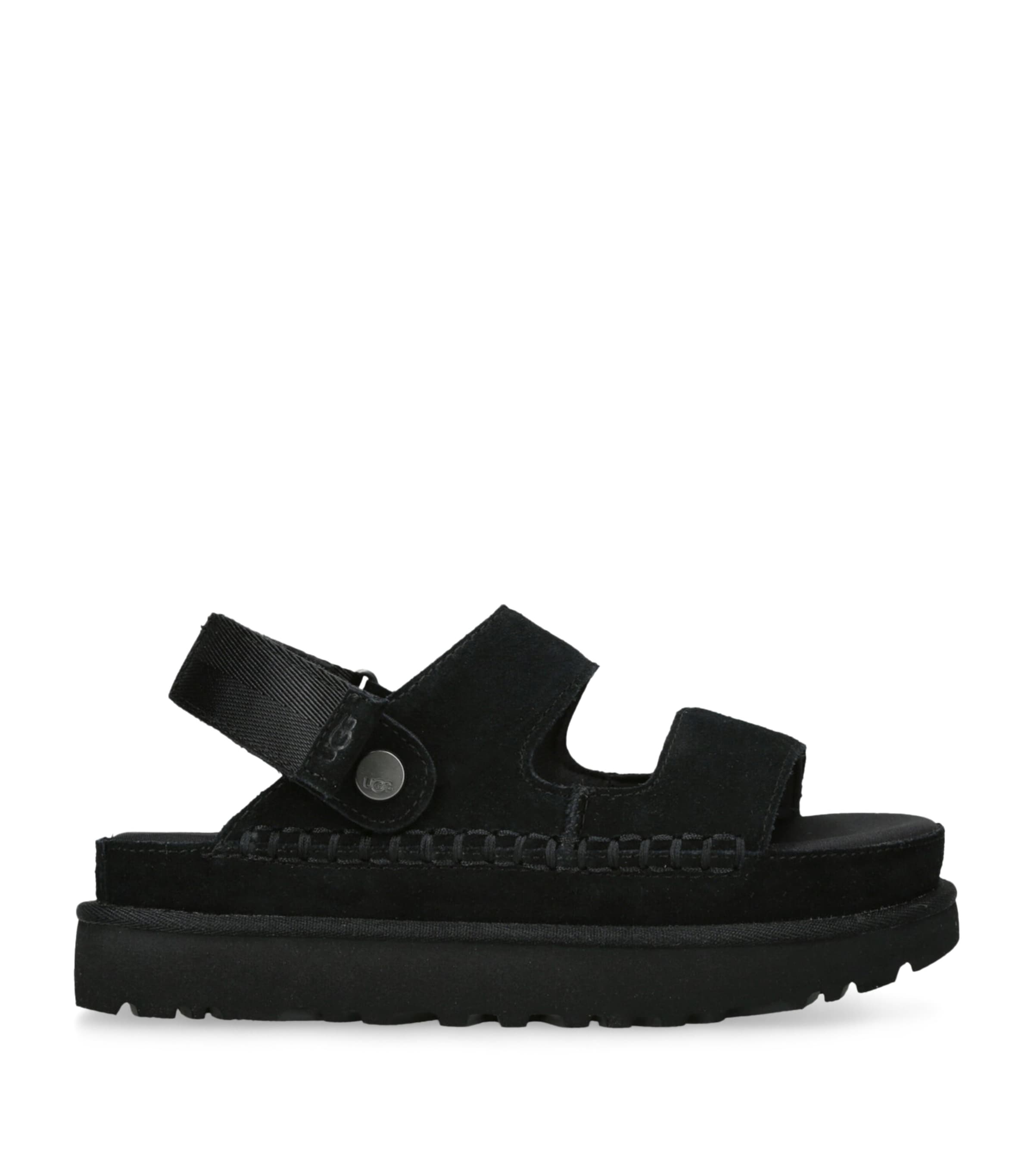 UGG Suede Goldenstar Glide Sandals Black