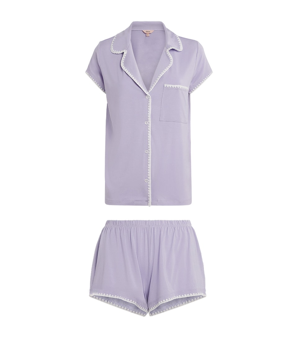 Eberjey Womens Frida Short Pyjama Set Ldiv Lavender D