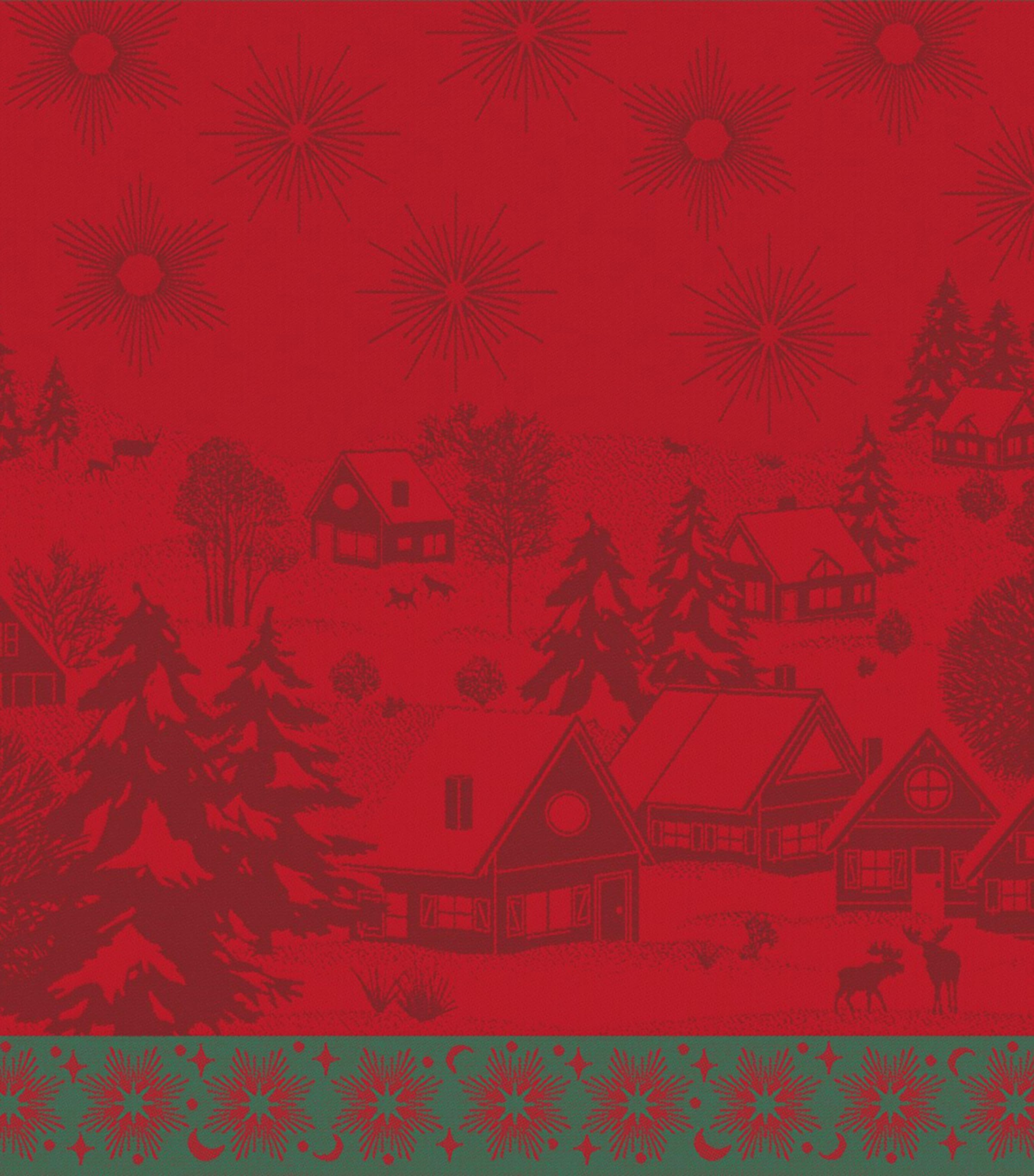 Le Jacquard Français Cotton Sous Les Étoiles Placemat (50cm x 36cm) Red