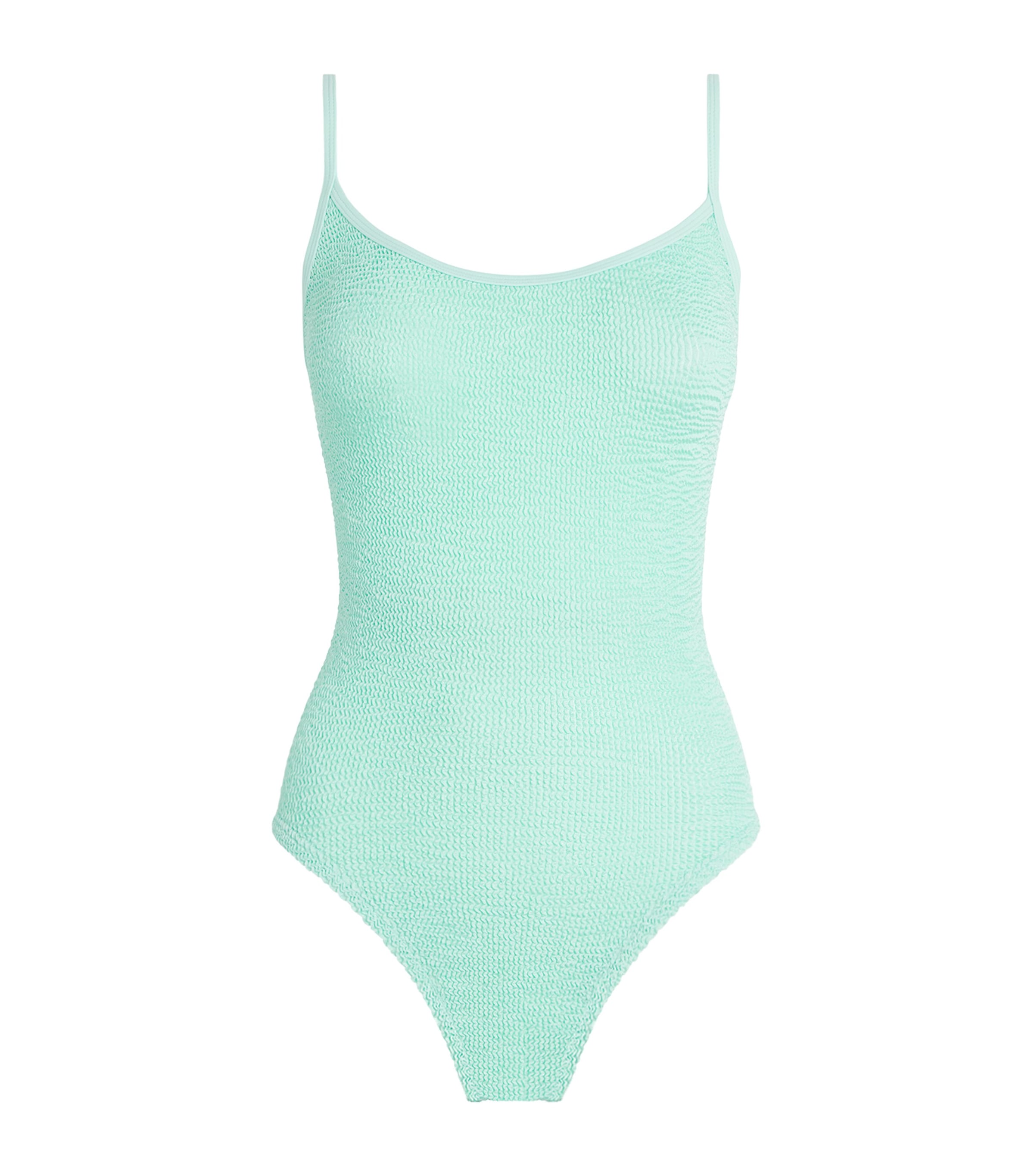 Hunza G Womens Pamela Swimsuit Metallic Mint