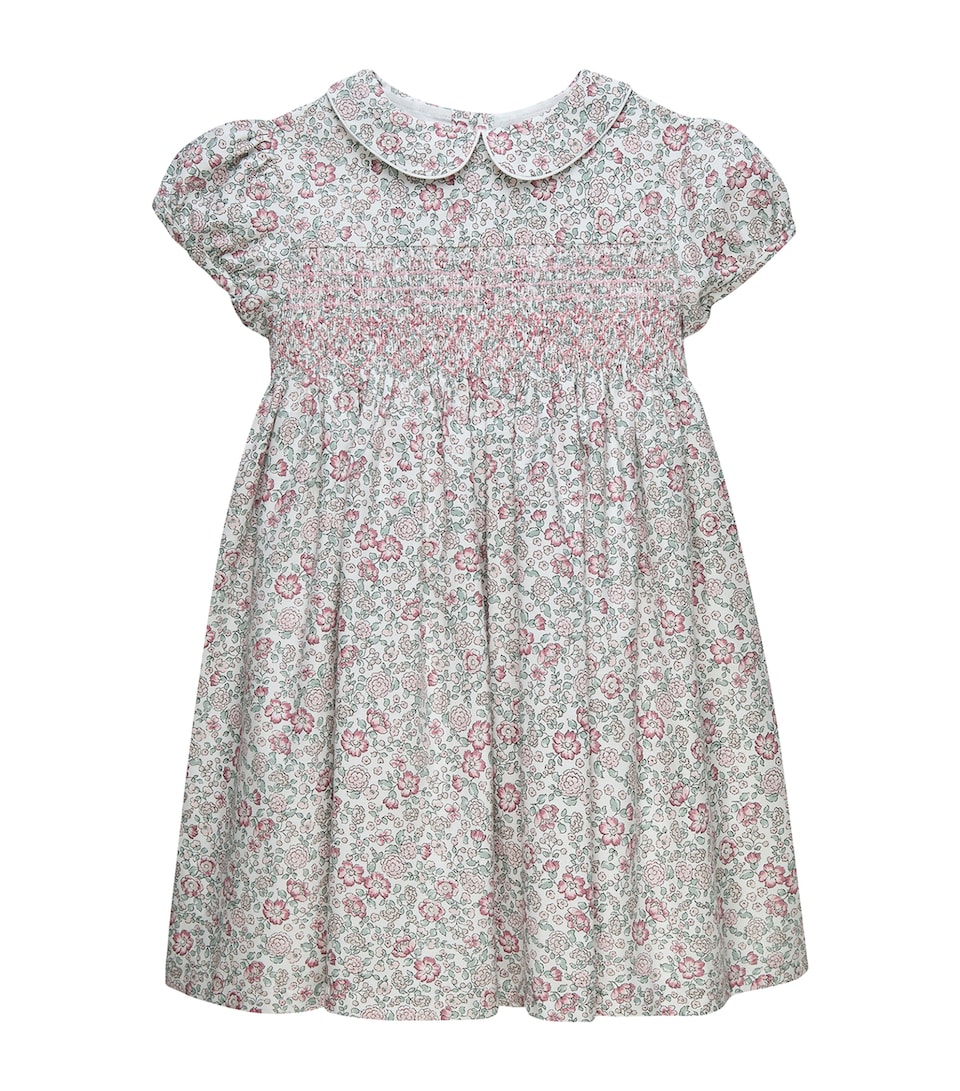 Trotters Cotton Arabella Smocked Dress (2-5 Years) Pink