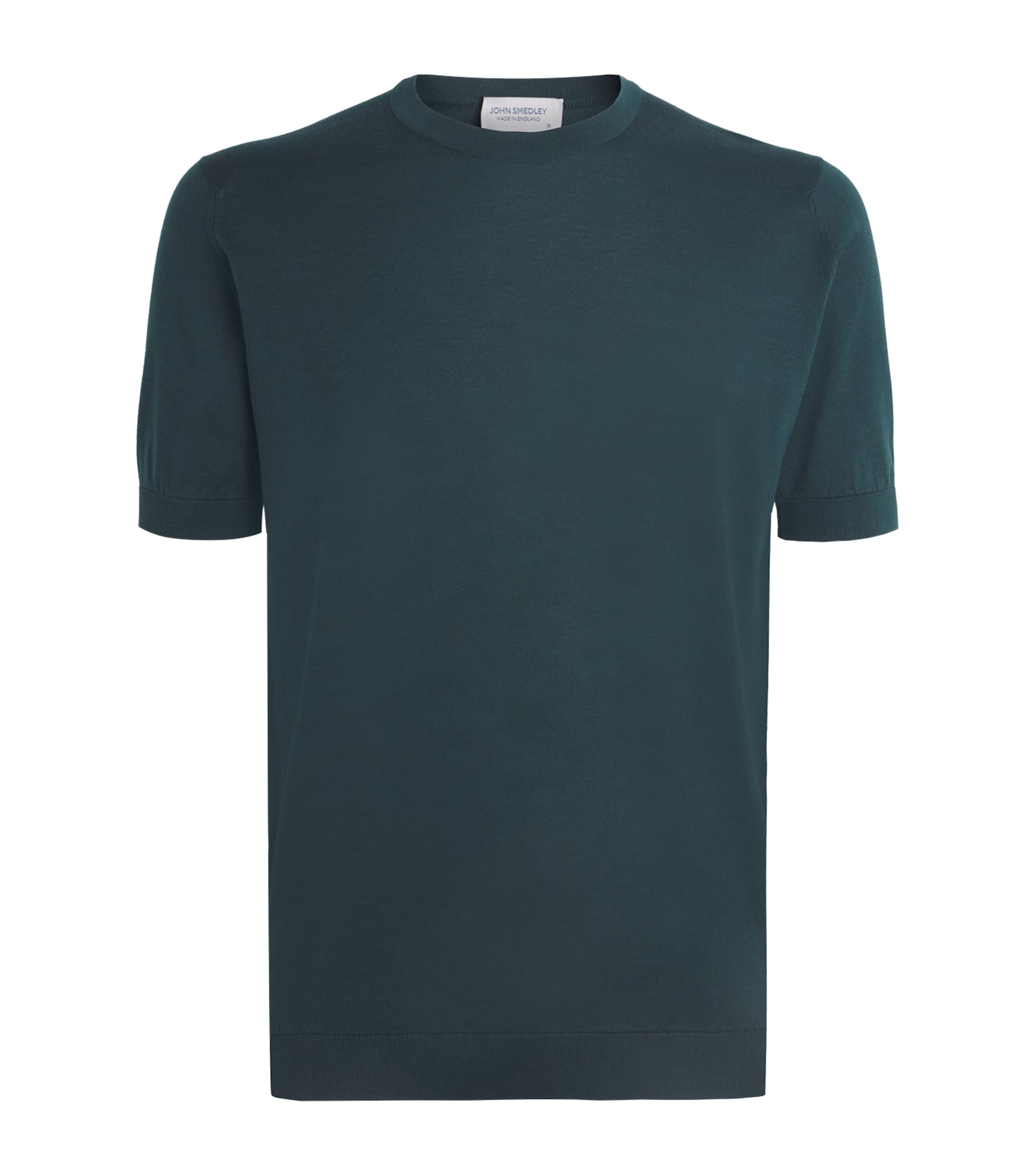 John Smedley Mens Merino Wool T-Shirt Rainforest