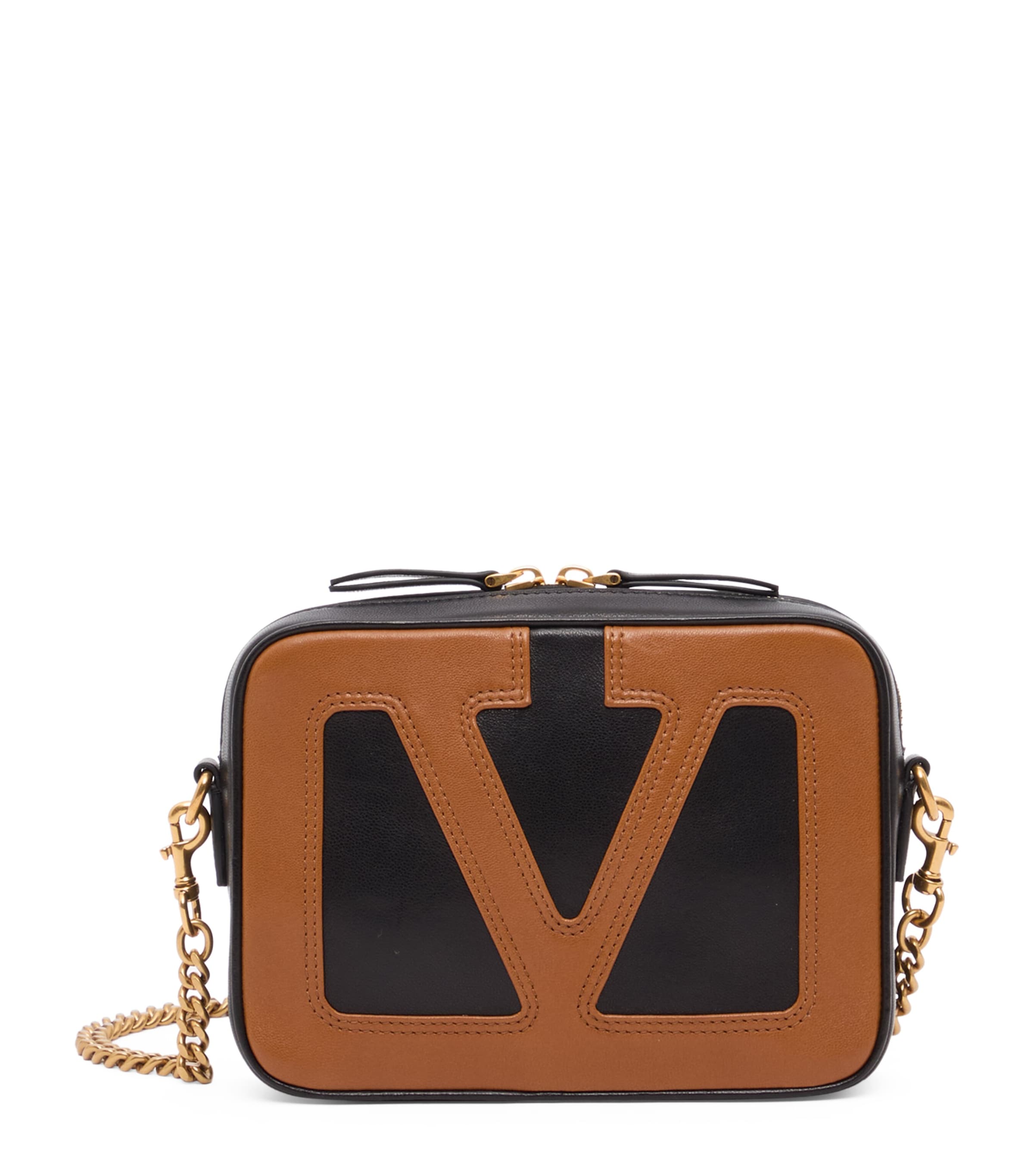 Valentino Garavani Small Silk Embroidered Vain Shoulder Bag