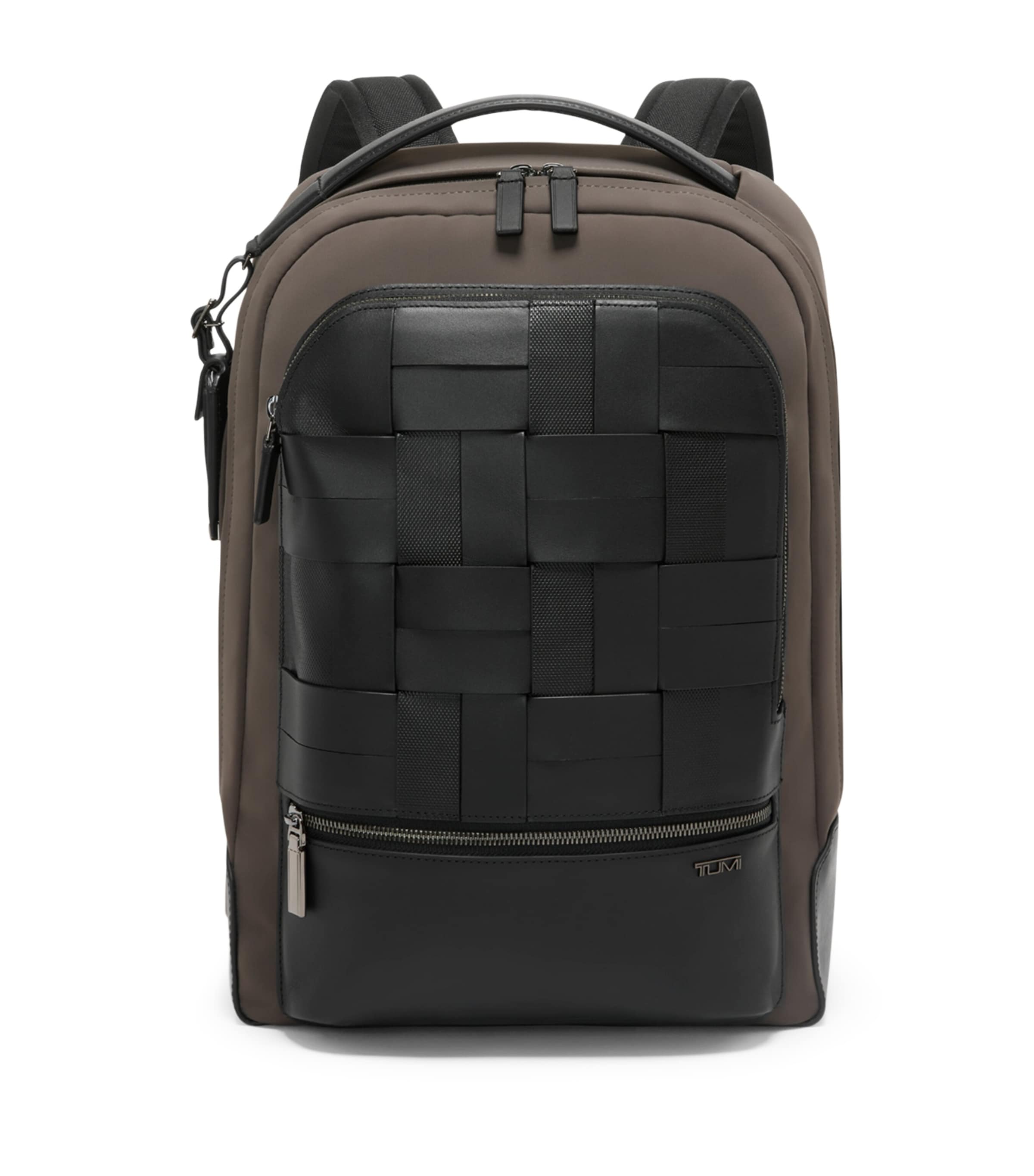 Tumi Leather Trim Bradner Backpack (42cm) Taupe Black
