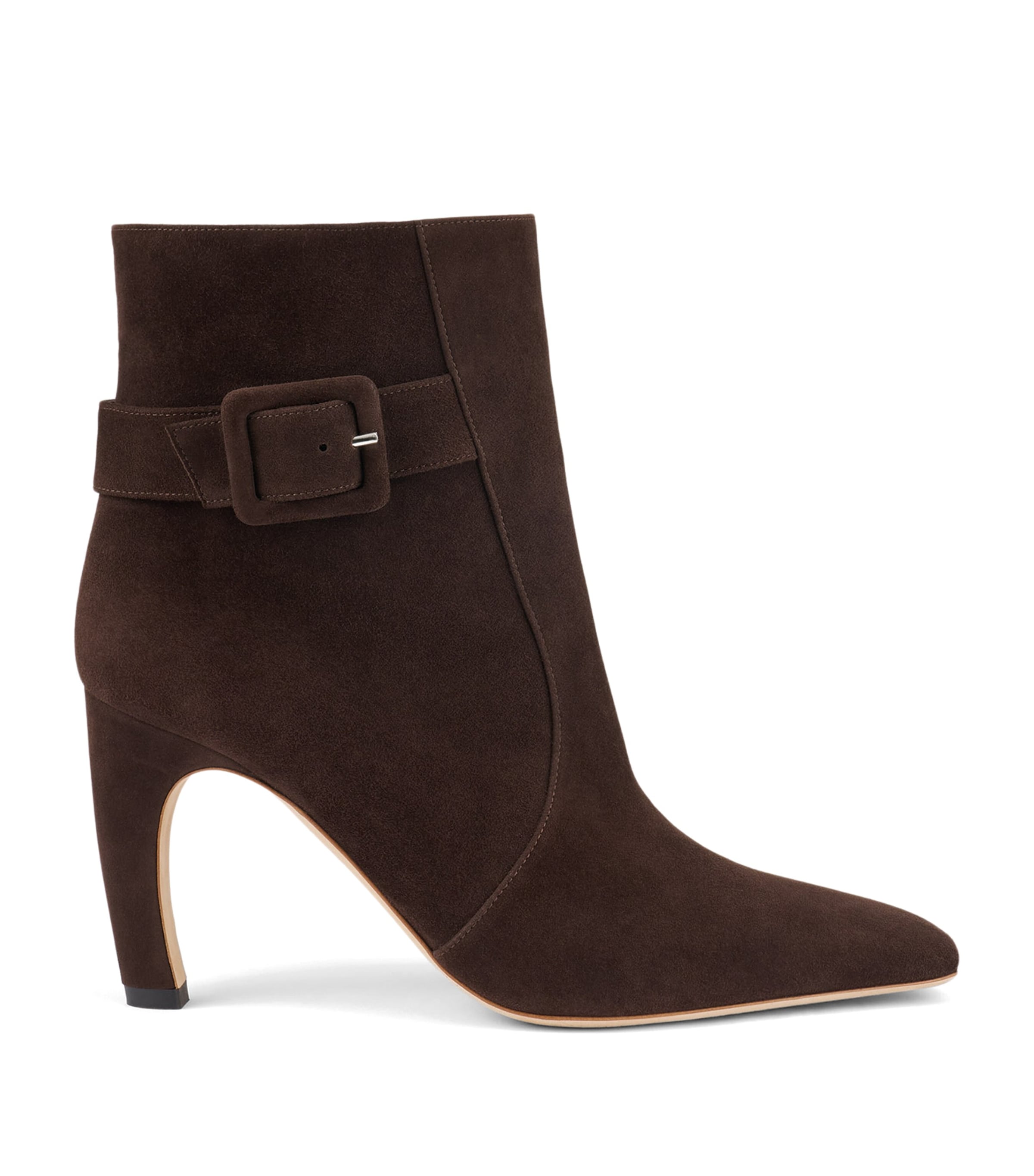 Malone Souliers Suede Rowan Ankle Boots 90 Ebony