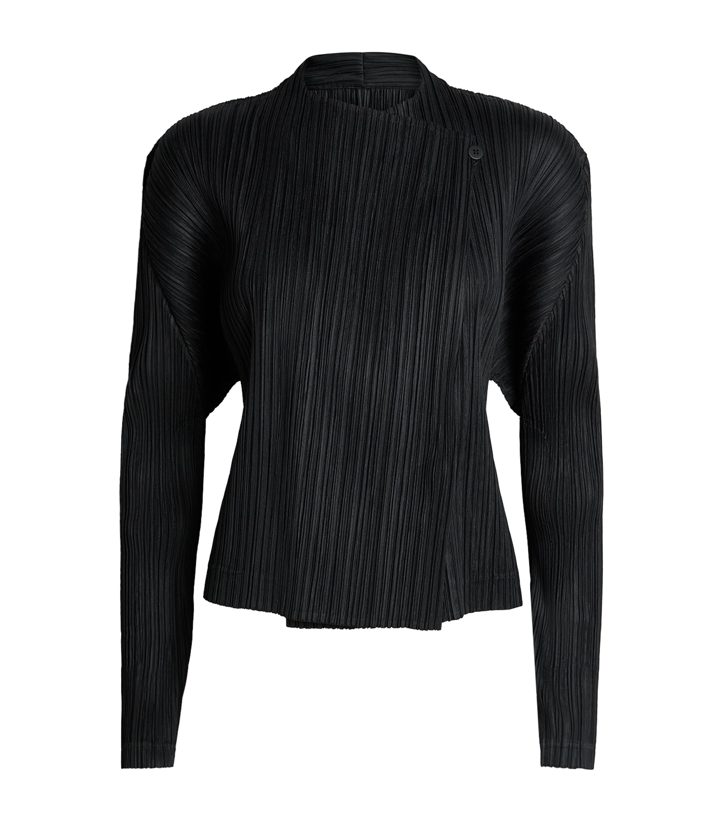 Pleats Please Issey Miyake Black Printed Pause Tunic