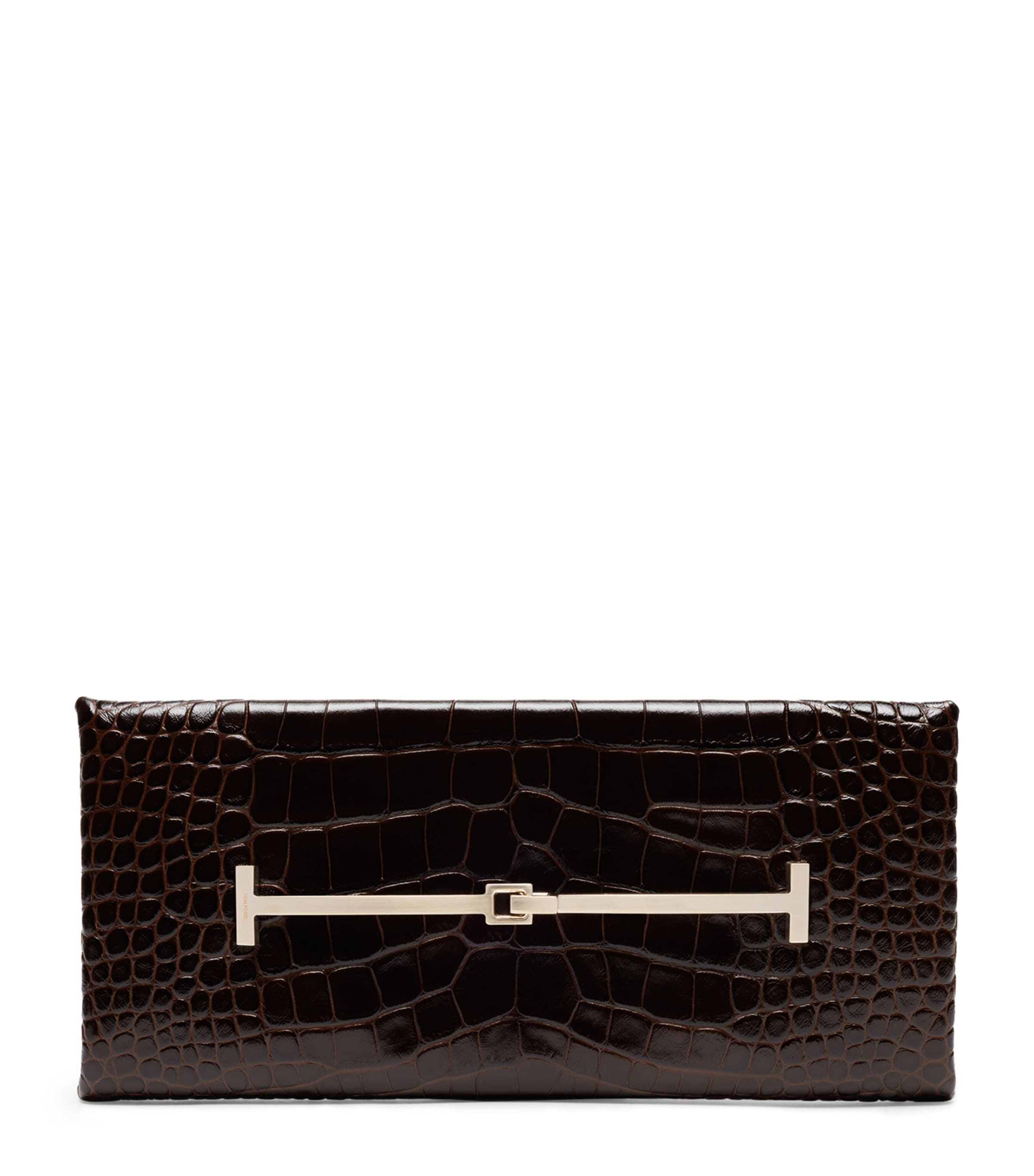 TOM FORD Croc-Embossed Leather Clutch Bag Ecc