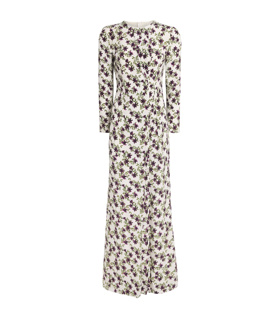 Silk Floral Silverio Maxi Dress