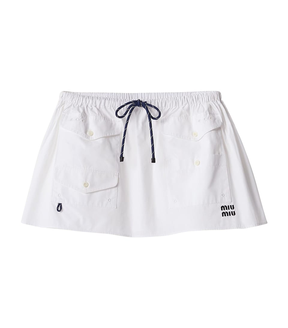 Cotton Flared Mini Skirt